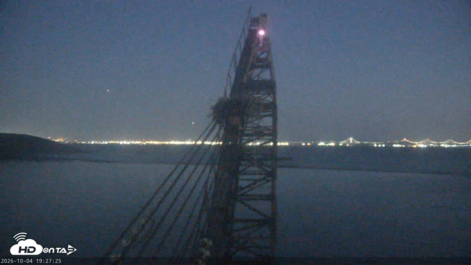 Snapshot of San Francisco Bay Osprey Nest Live Webcam taken Oct 4, 2026, 7:28pm PDT