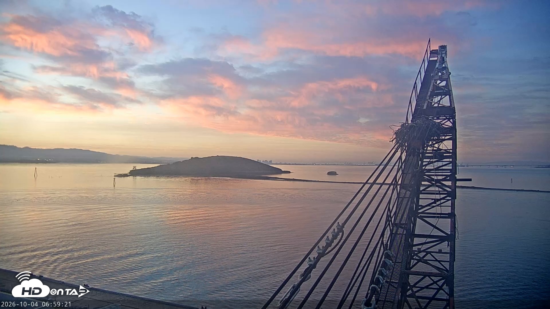 Snapshot of San Francisco Bay Osprey Nest Live Webcam taken Oct 4, 2026, 7:00am PDT