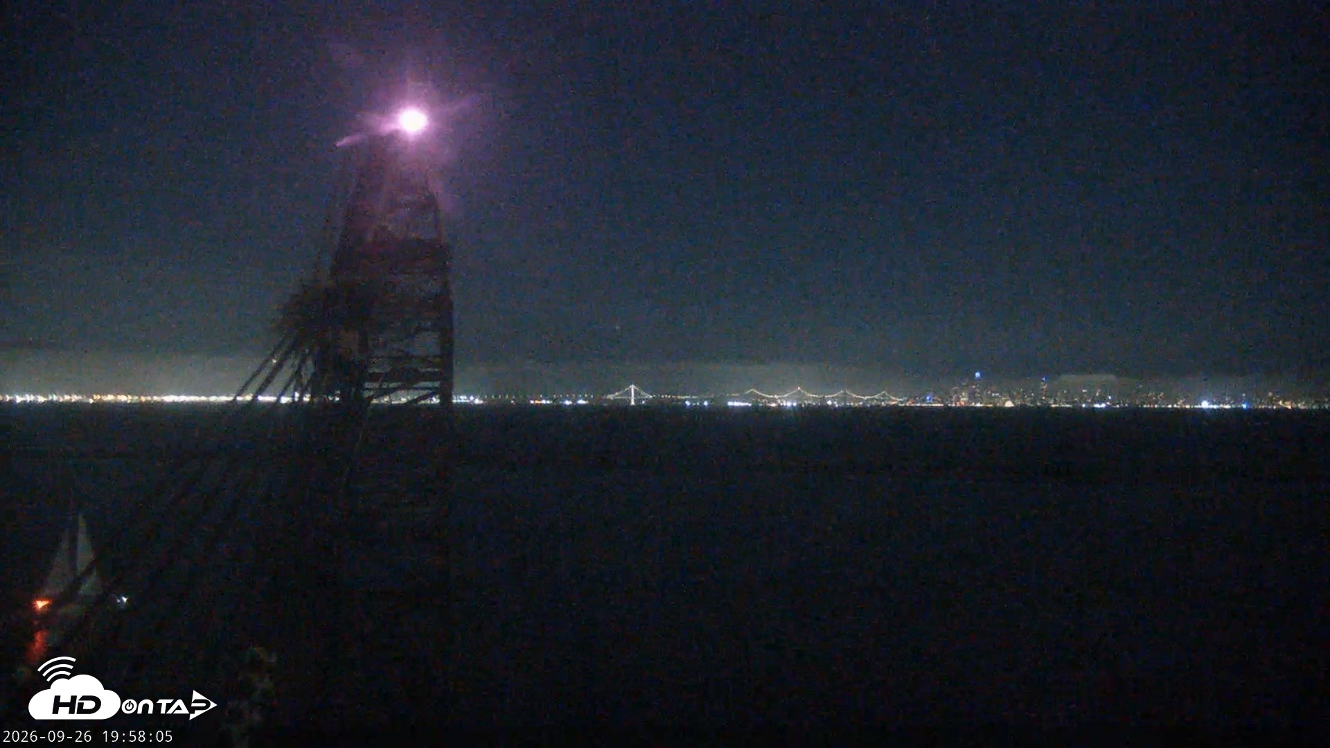 Snapshot of San Francisco Bay Osprey Nest Live Webcam taken Sep 26, 2026, 7:58pm PDT
