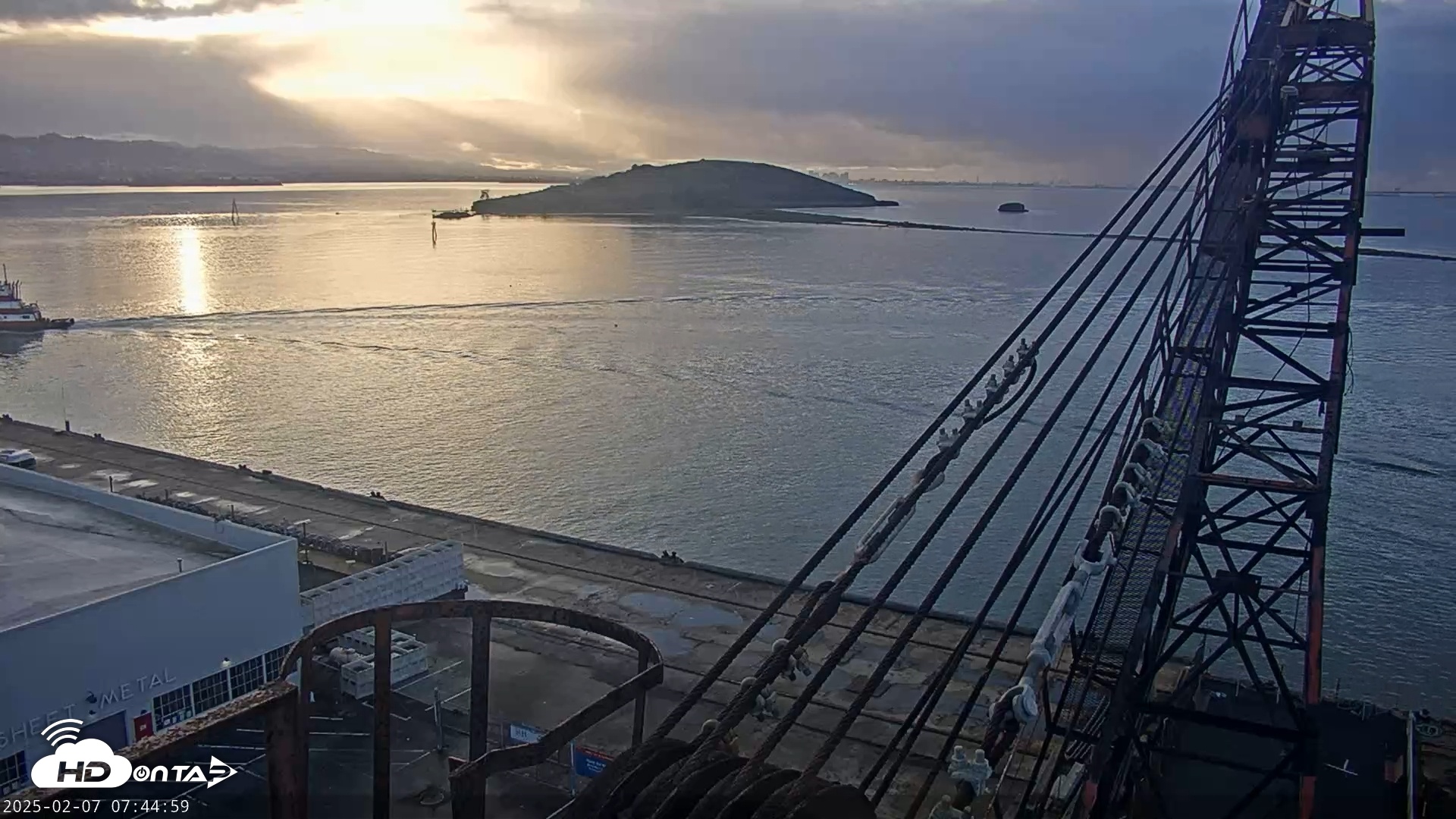 Snapshot of San Francisco Bay Osprey Nest Live Webcam taken Feb 7, 2025, 7:45am PST