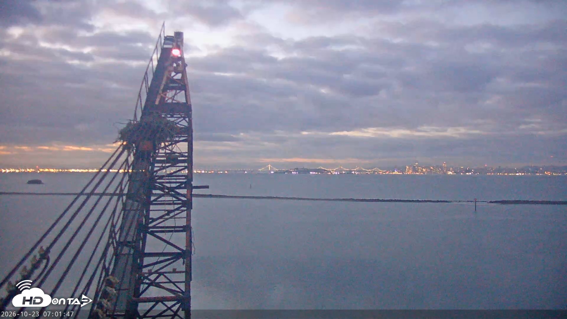 Snapshot of San Francisco Bay Osprey Nest Live Webcam taken Oct 23, 2026, 7:02am PDT