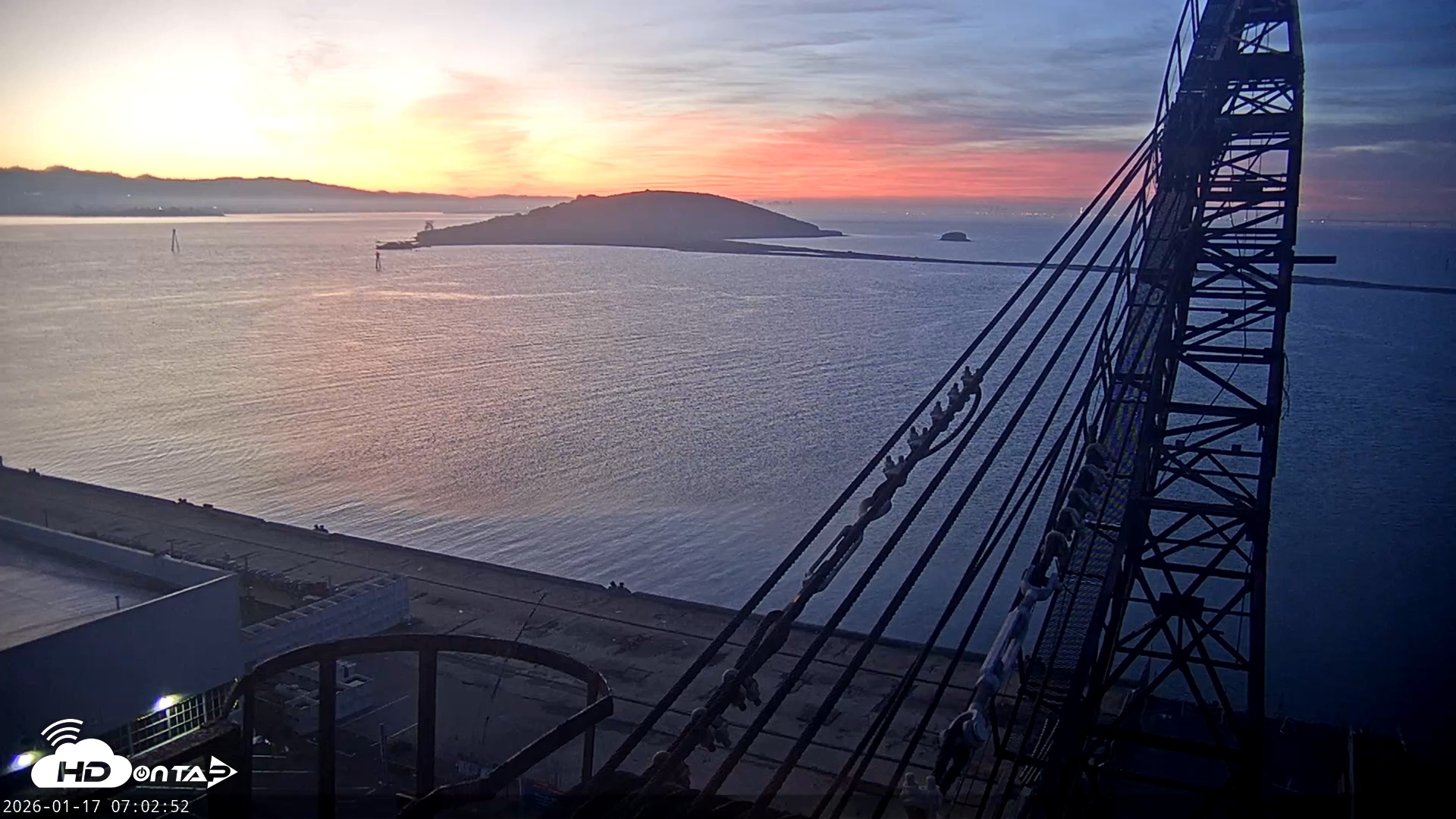 Snapshot of San Francisco Bay Osprey Nest Live Webcam taken Jan 17, 2026, 7:03am PST