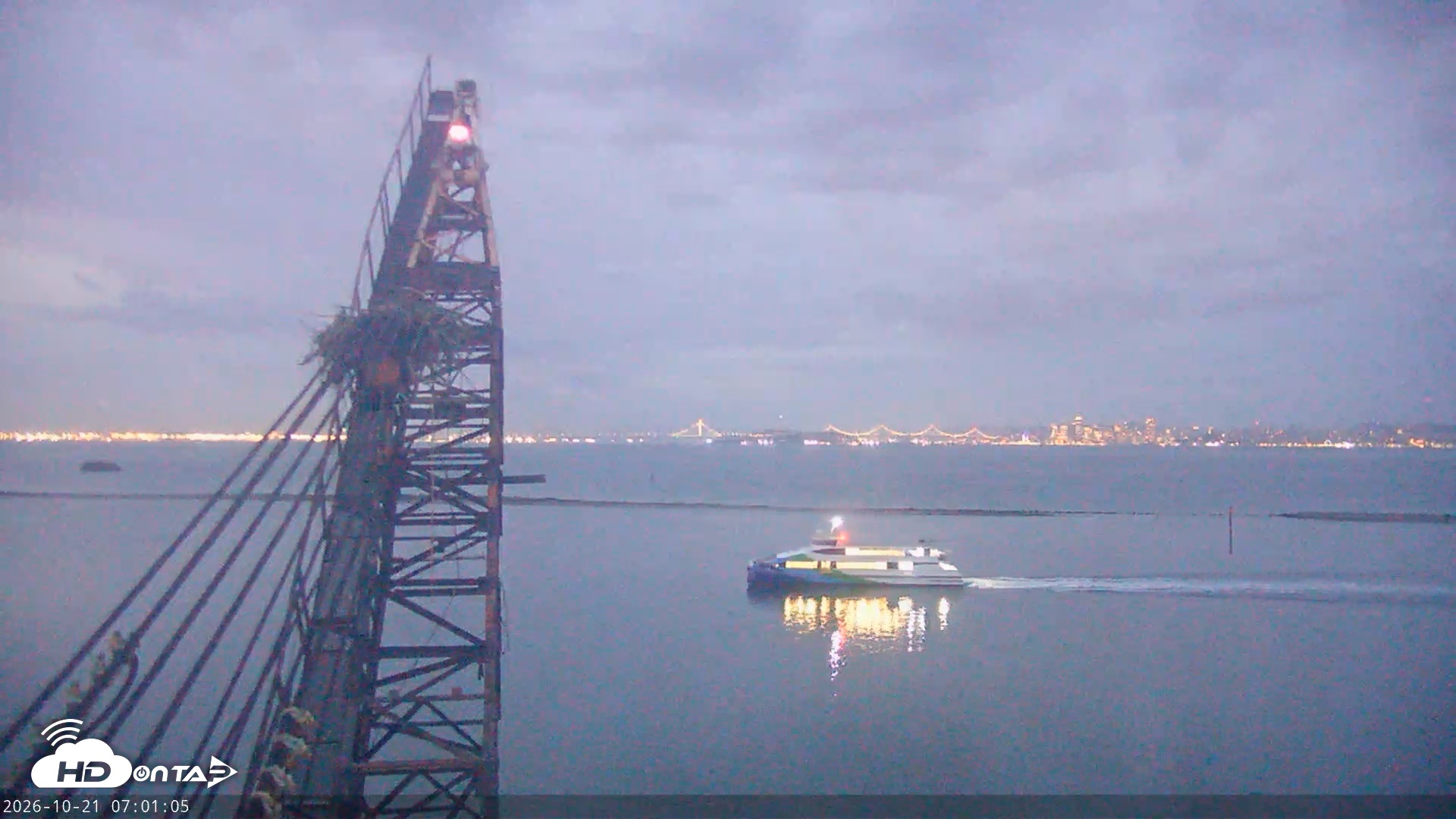 Snapshot of San Francisco Bay Osprey Nest Live Webcam taken Oct 21, 2026, 7:01am PDT