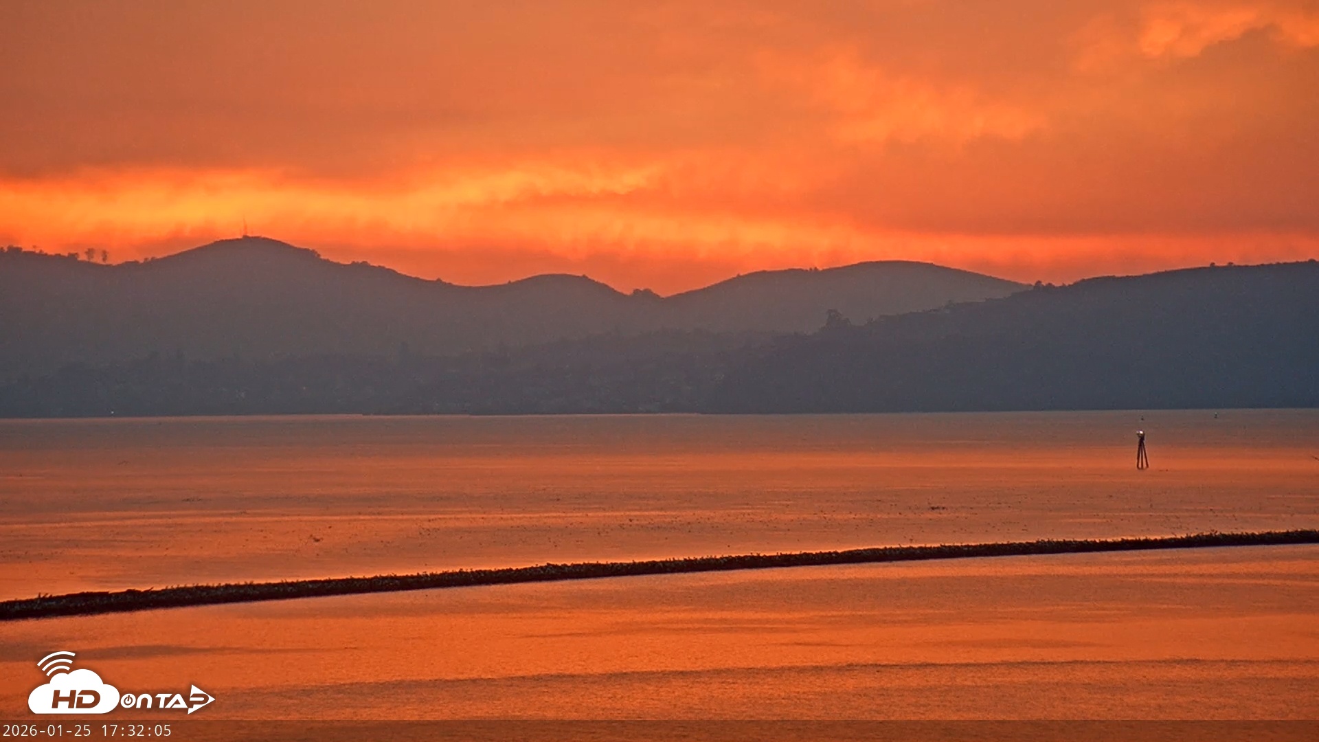 Snapshot of San Francisco Bay Osprey Nest Live Webcam taken Jan 25, 2026, 5:32pm PST