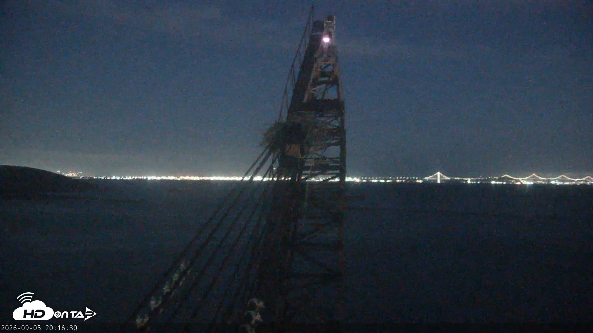 Snapshot of San Francisco Bay Osprey Nest Live Webcam taken Sep 5, 2026, 8:17pm PDT