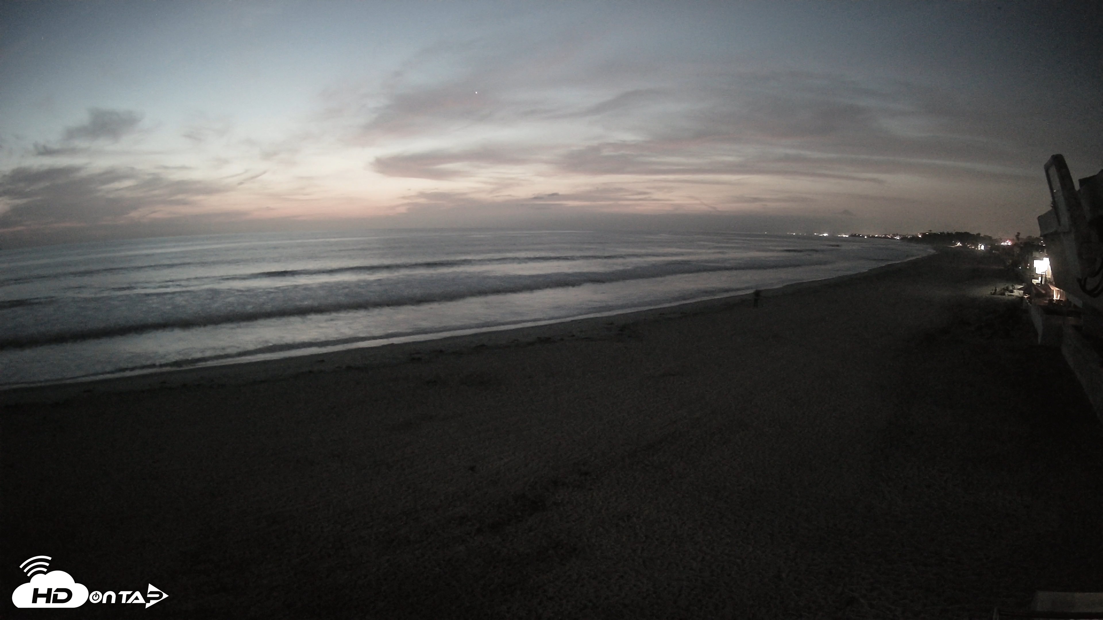 Snapshot of 17th St. Del Mar Beach - 4K NW View Live Cam taken May 12, 2026, 8:18pm PDT