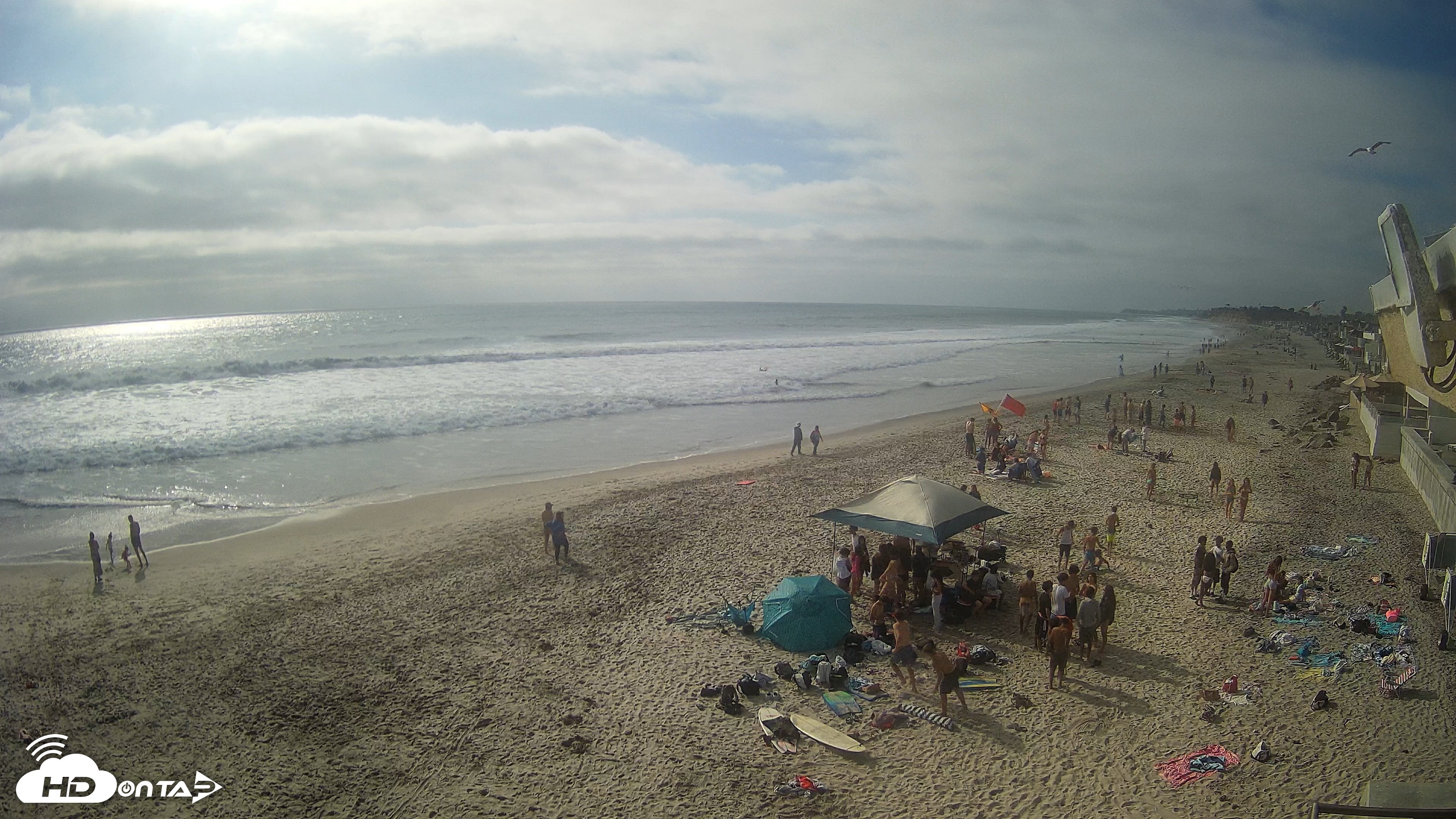 Snapshot of 17th St. Del Mar Beach - 4K NW View Live Cam taken Jun 5, 2026, 5:13pm PDT