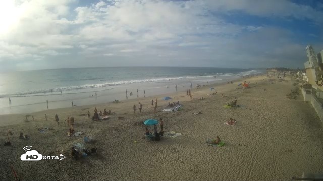 Snapshot of 17th St. Del Mar Beach - 4K NW View Live Cam taken Sep 26, 2026, 4:57pm PDT