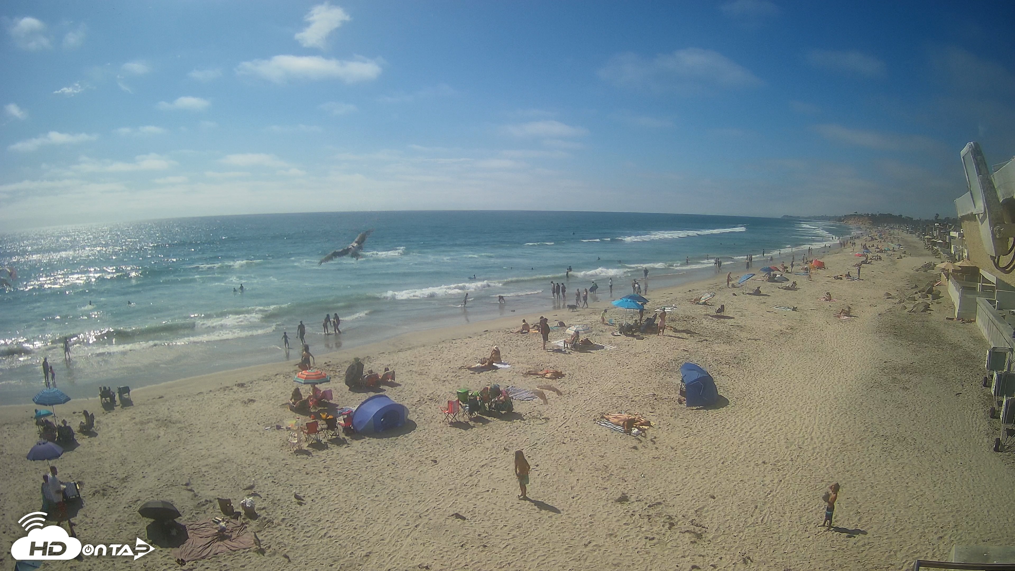 Snapshot of 17th St. Del Mar Beach - 4K NW View Live Cam taken Jun 12, 2026, 4:13pm PDT