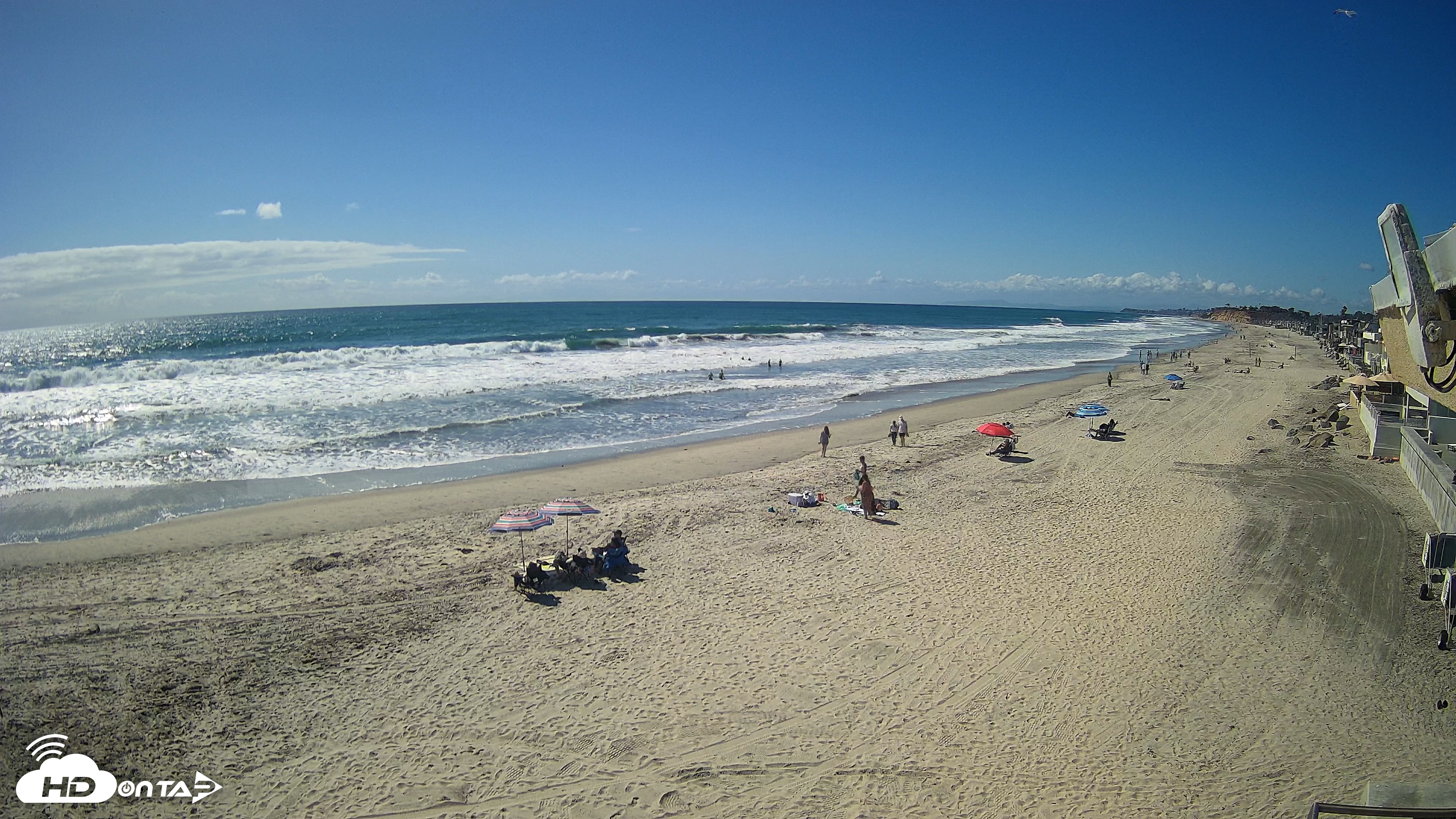 Snapshot of 17th St. Del Mar Beach - 4K NW View Live Cam taken May 27, 2026, 3:52pm PDT