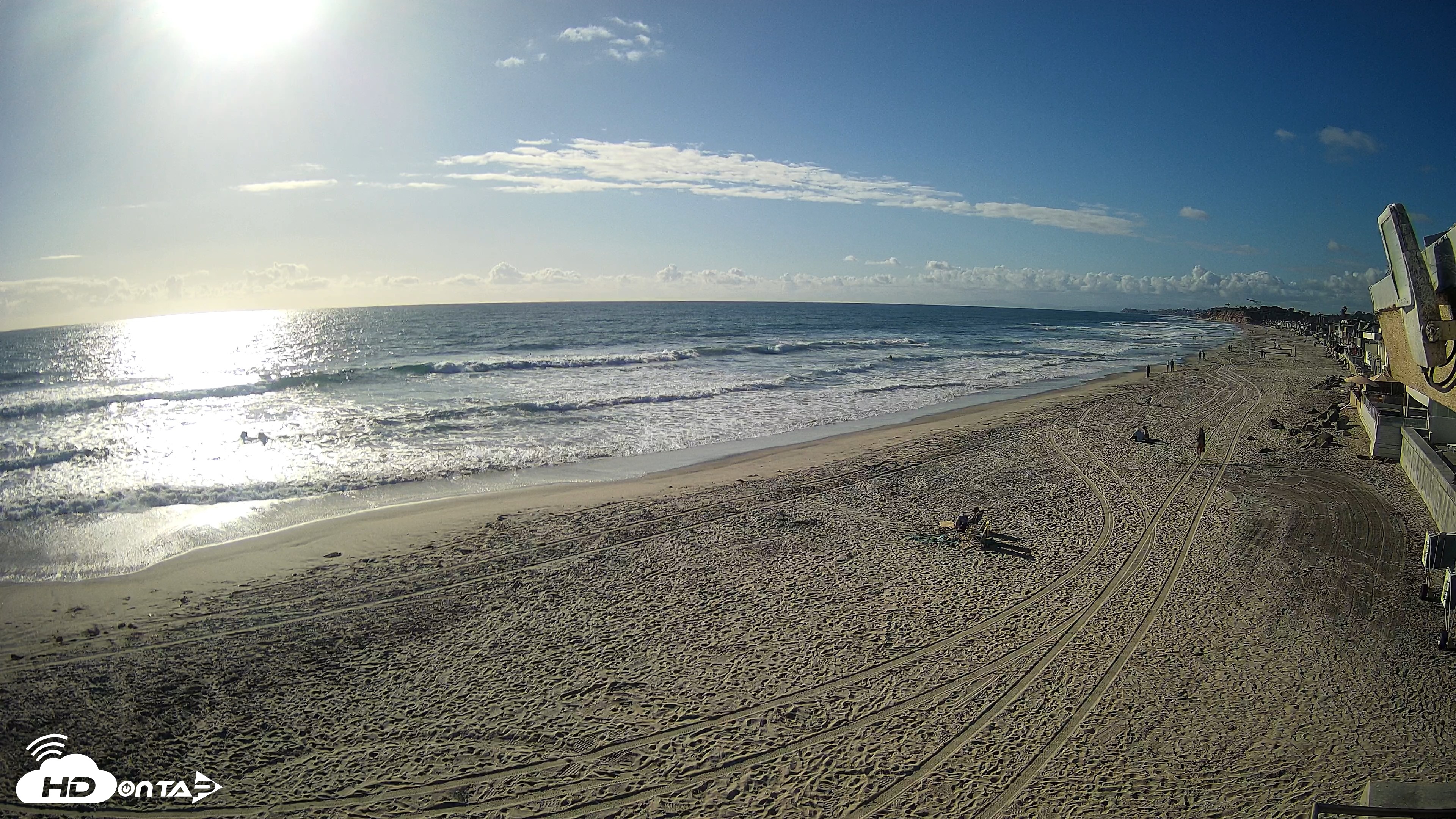Snapshot of 17th St. Del Mar Beach - 4K NW View Live Cam taken May 27, 2026, 5:49pm PDT