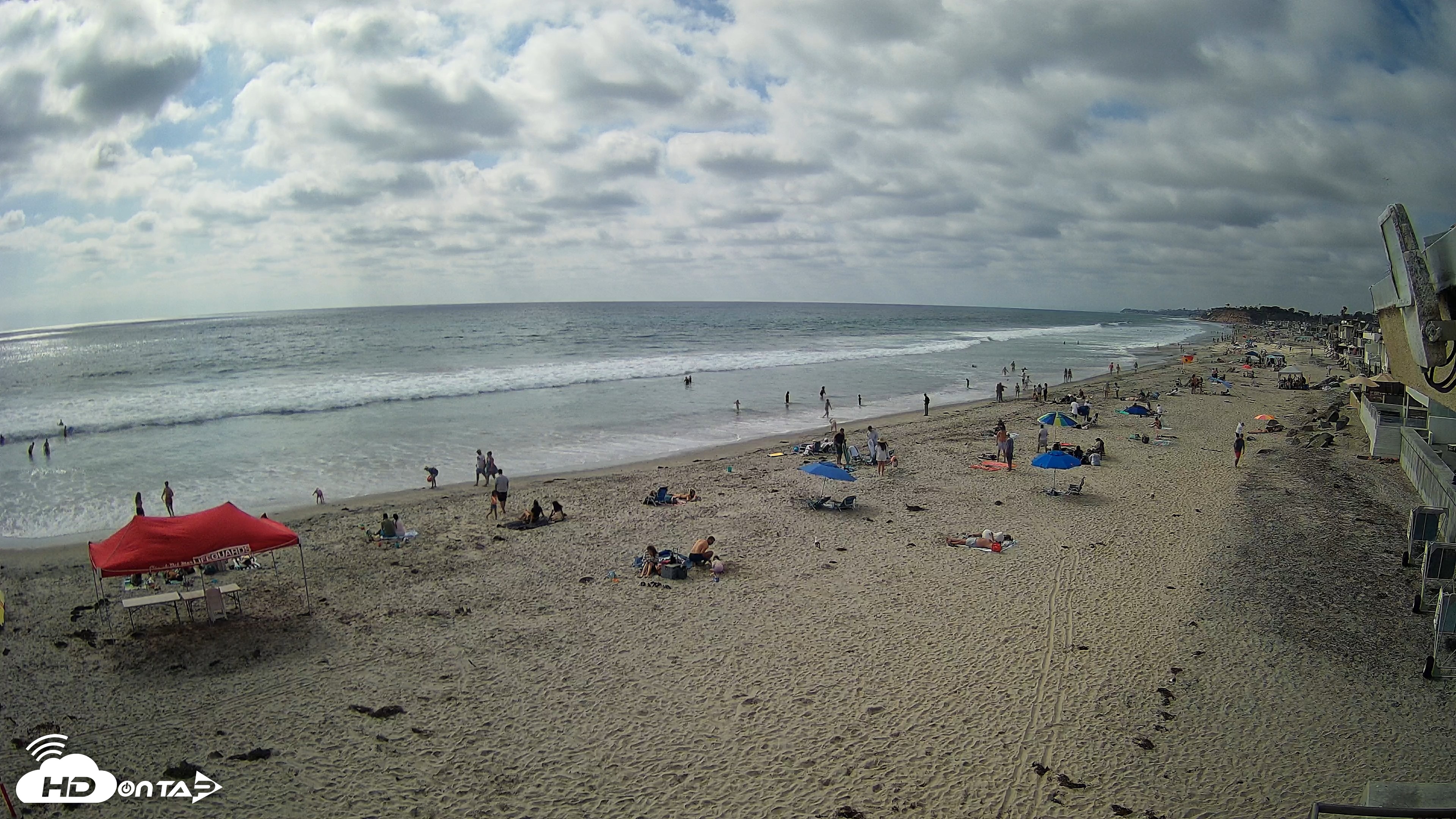Snapshot of 17th St. Del Mar Beach - 4K NW View Live Cam taken May 23, 2026, 4:26pm PDT
