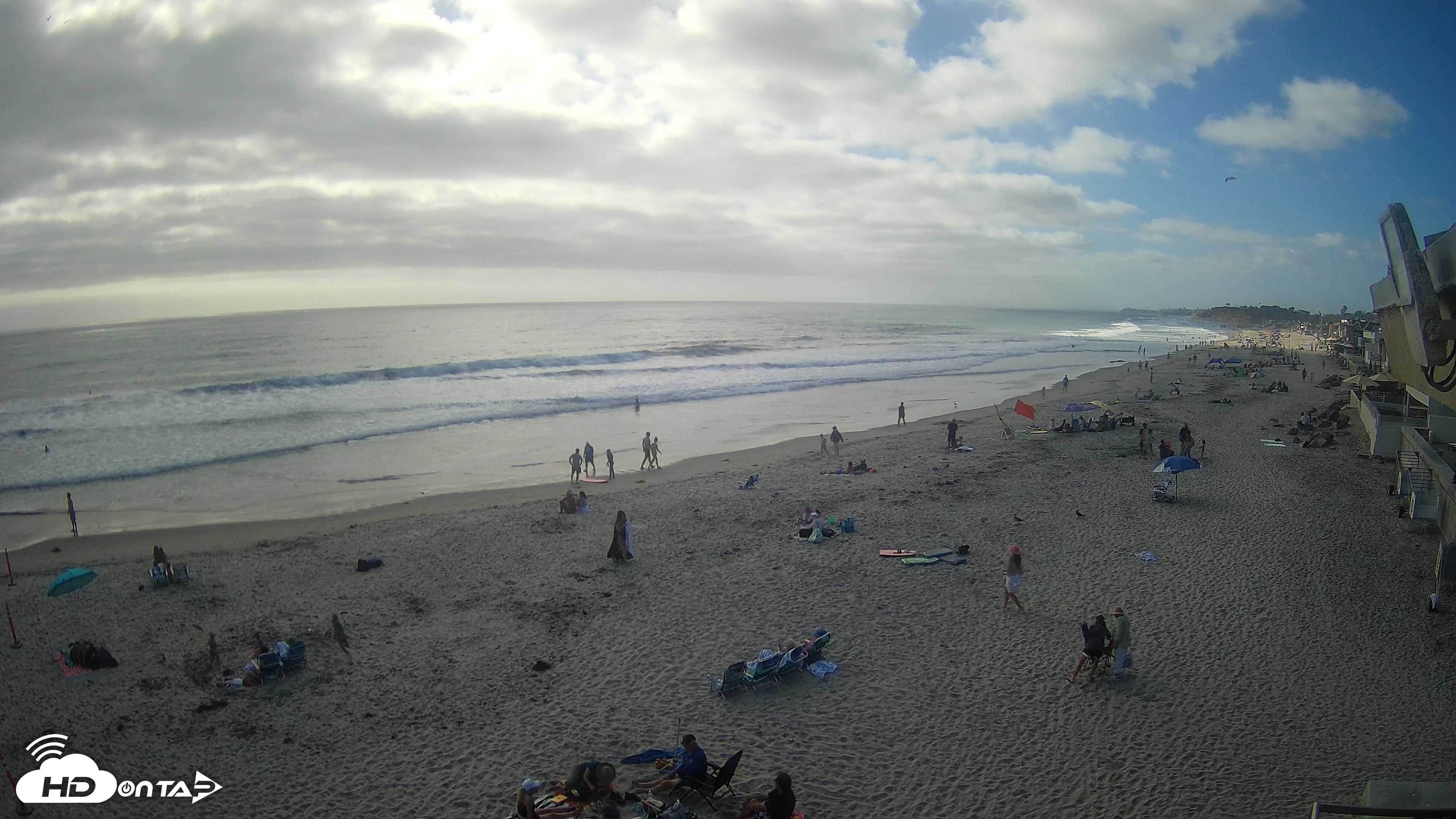 Snapshot of 17th St. Del Mar Beach - 4K NW View Live Cam taken Jun 28, 2026, 5:16pm PDT