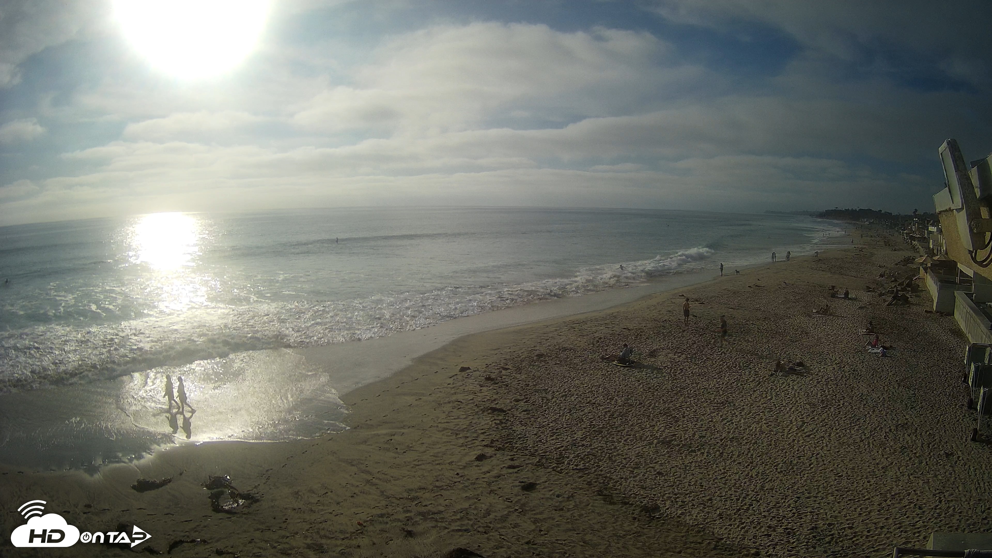 Snapshot of 17th St. Del Mar Beach - 4K NW View Live Cam taken Jun 11, 2026, 6:09pm PDT