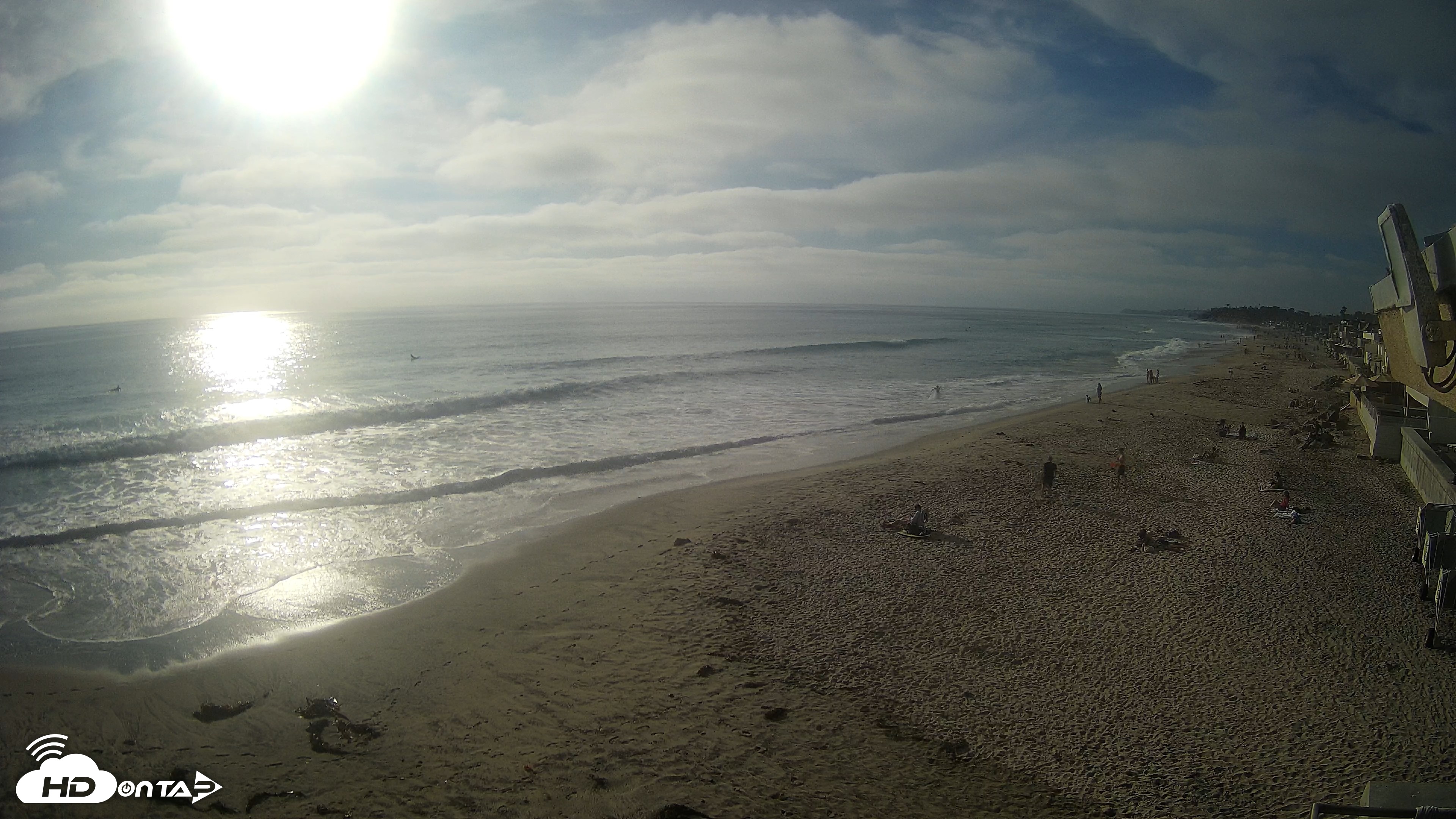 Snapshot of 17th St. Del Mar Beach - 4K NW View Live Cam taken Jun 11, 2026, 6:10pm PDT