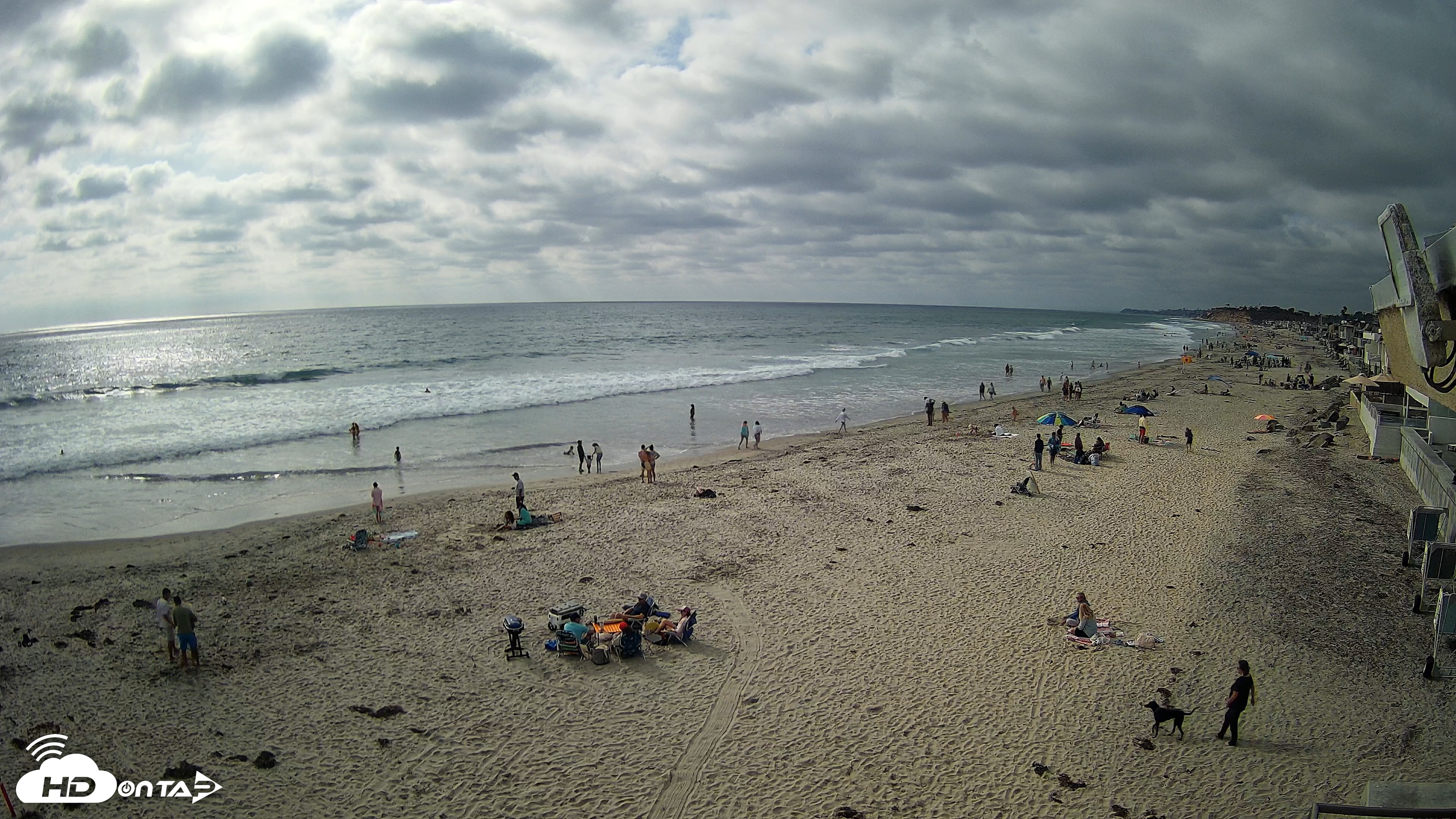 Snapshot of 17th St. Del Mar Beach - 4K NW View Live Cam taken May 23, 2026, 5:01pm PDT