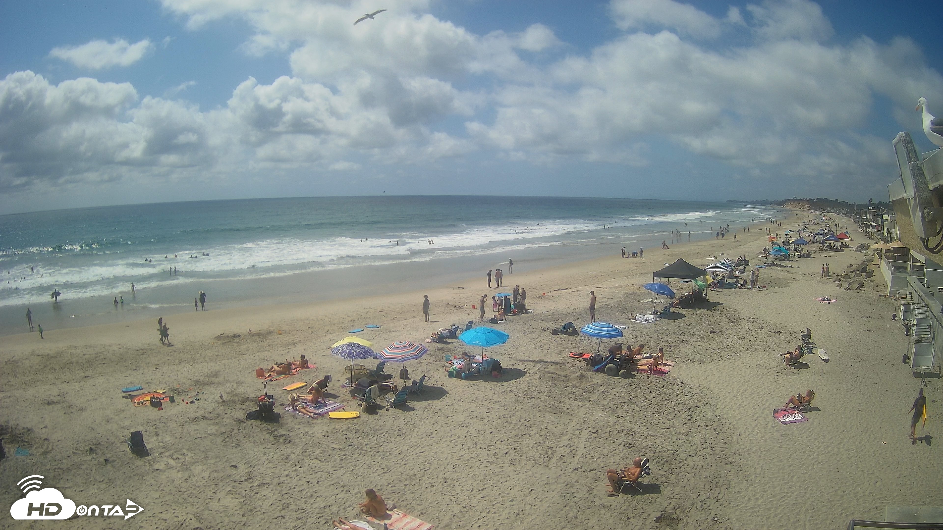 Snapshot of 17th St. Del Mar Beach - 4K NW View Live Cam taken Jun 30, 2026, 3:08pm PDT