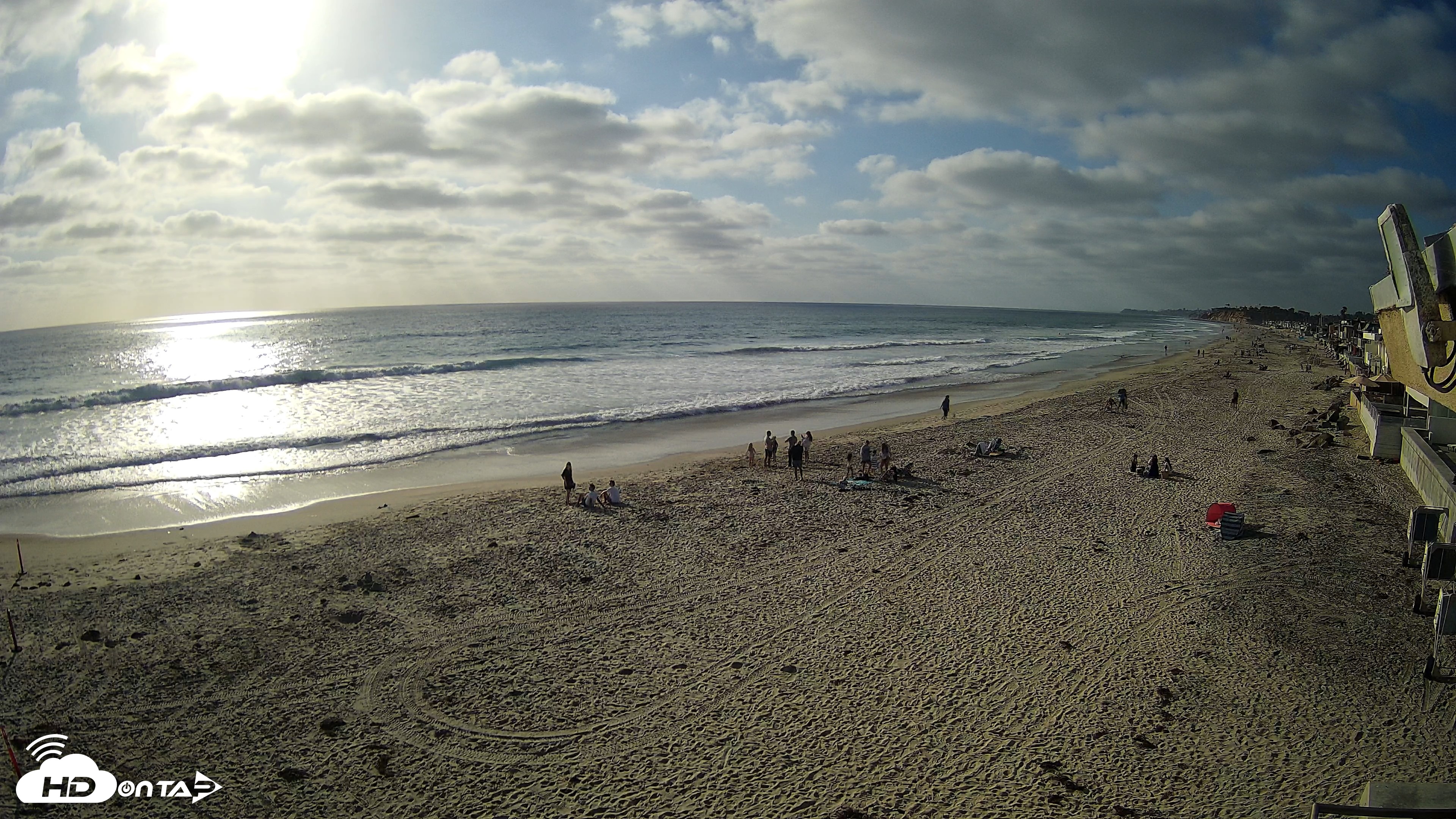 Snapshot of 17th St. Del Mar Beach - 4K NW View Live Cam taken May 22, 2026, 6:00pm PDT
