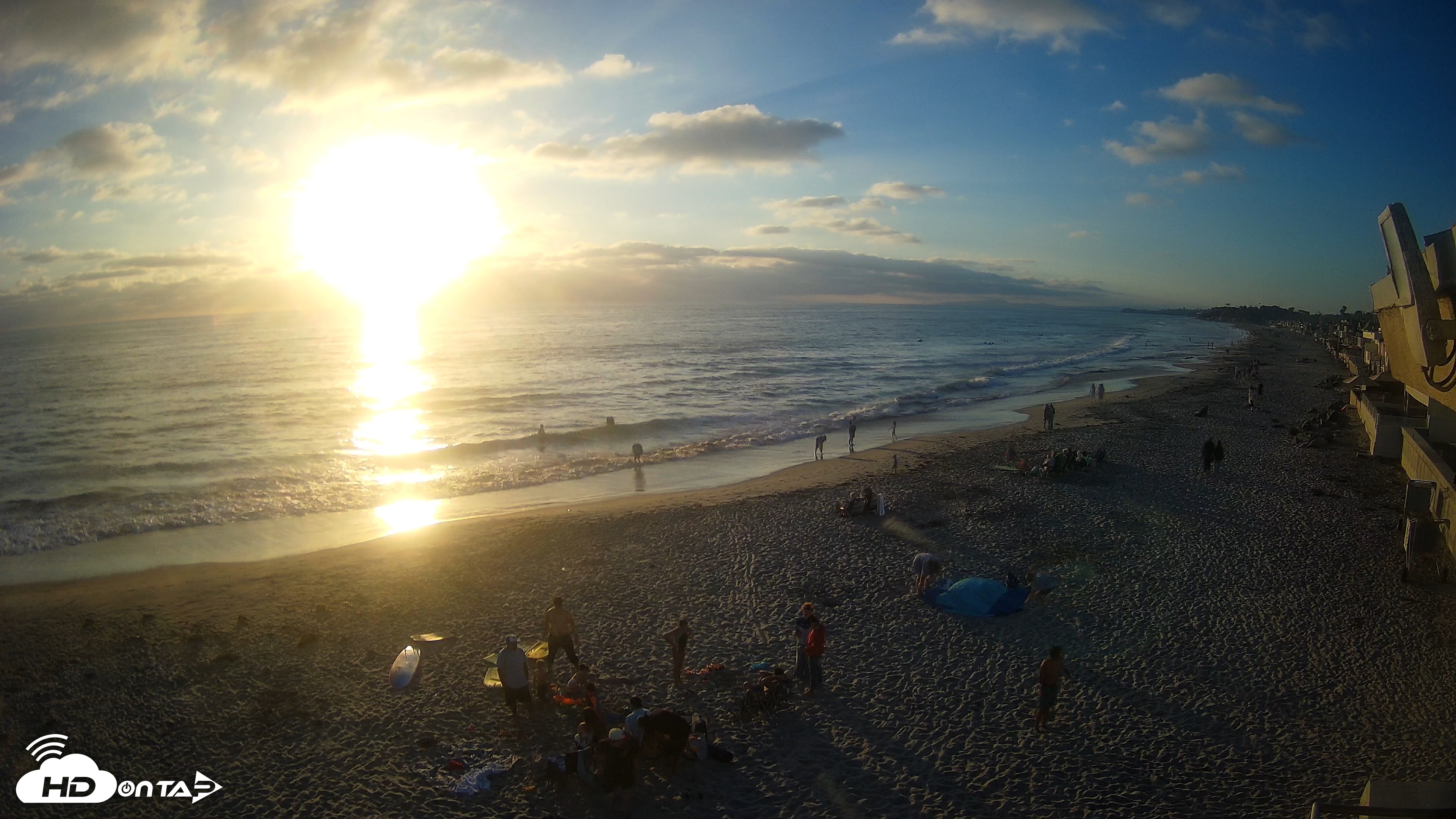 Snapshot of 17th St. Del Mar Beach - 4K NW View Live Cam taken Jun 26, 2026, 7:31pm PDT