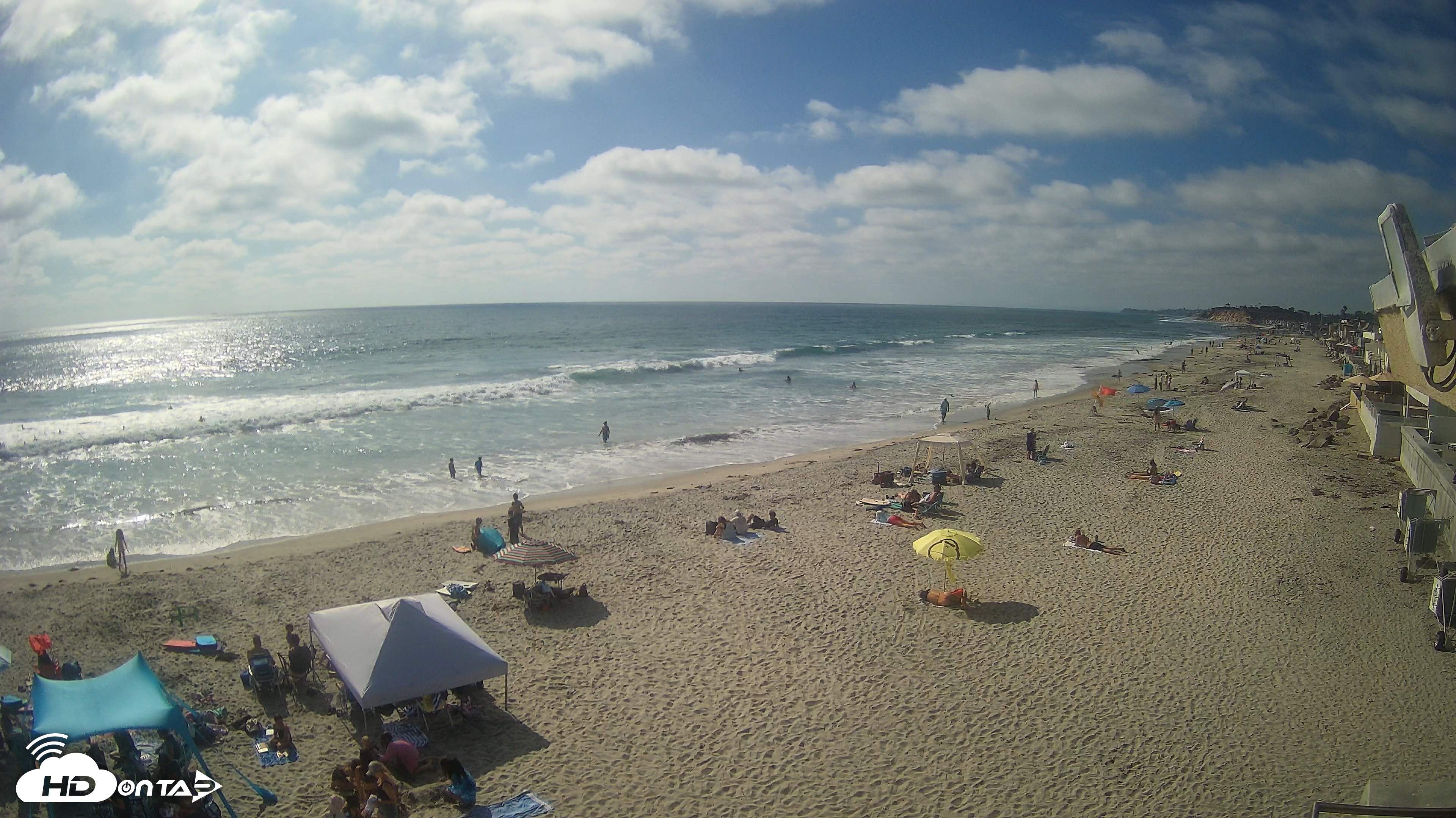 Snapshot of 17th St. Del Mar Beach - 4K NW View Live Cam taken Jun 25, 2026, 4:53pm PDT