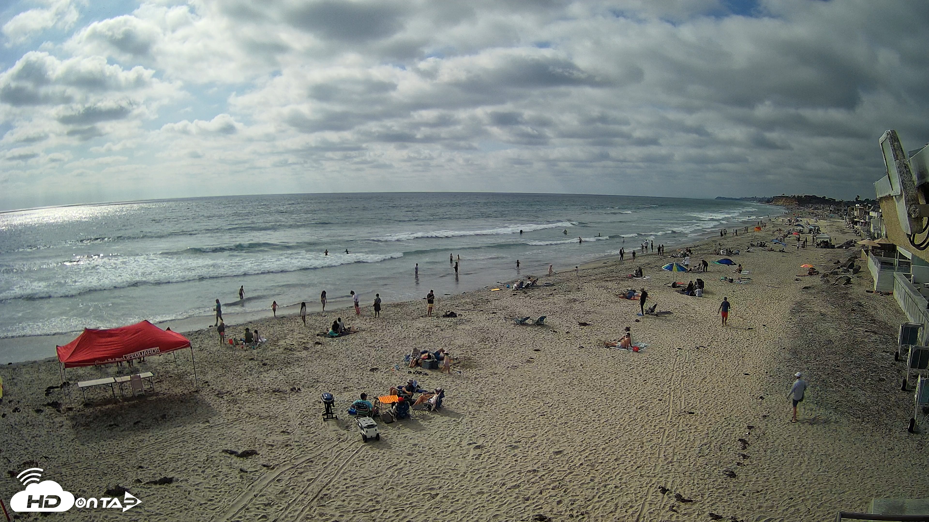 Snapshot of 17th St. Del Mar Beach - 4K NW View Live Cam taken May 23, 2026, 4:40pm PDT