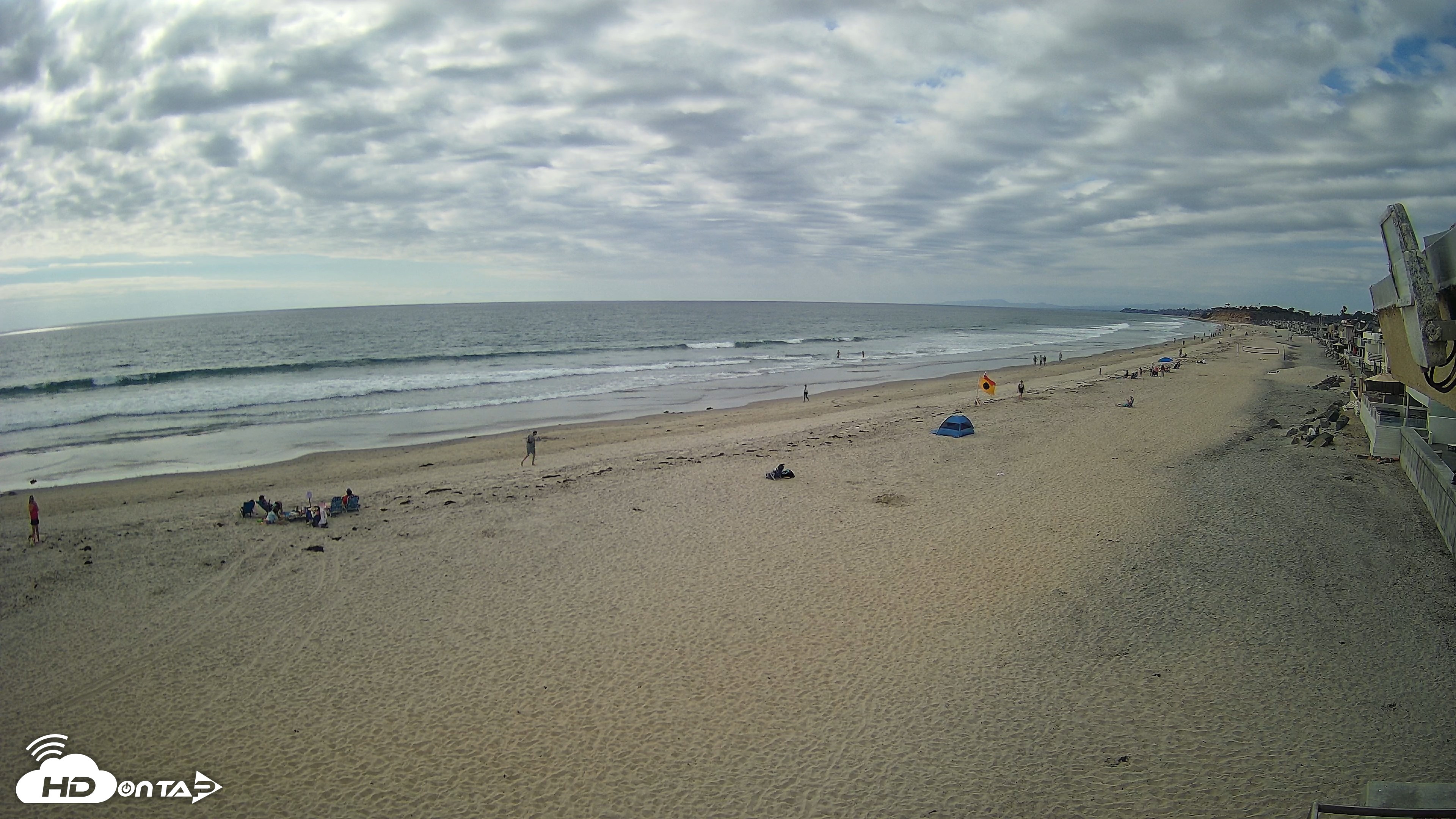 Snapshot of 17th St. Del Mar Beach - 4K NW View Live Cam taken May 3, 2026, 4:26pm PDT