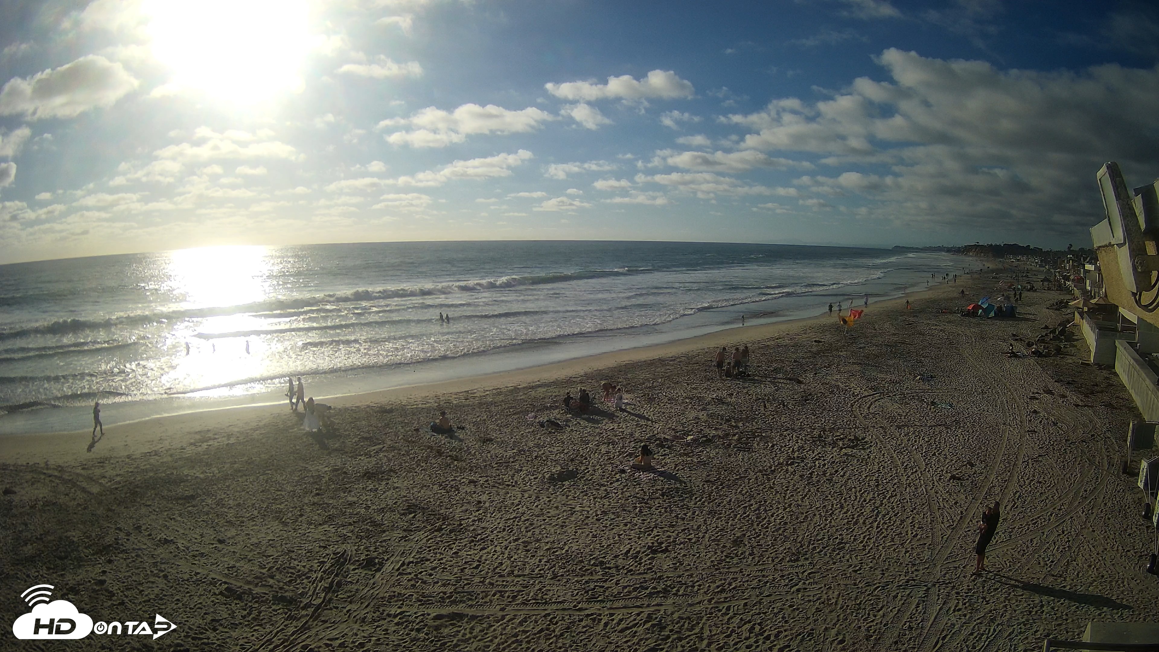 Snapshot of 17th St. Del Mar Beach - 4K NW View Live Cam taken Jun 20, 2026, 6:23pm PDT