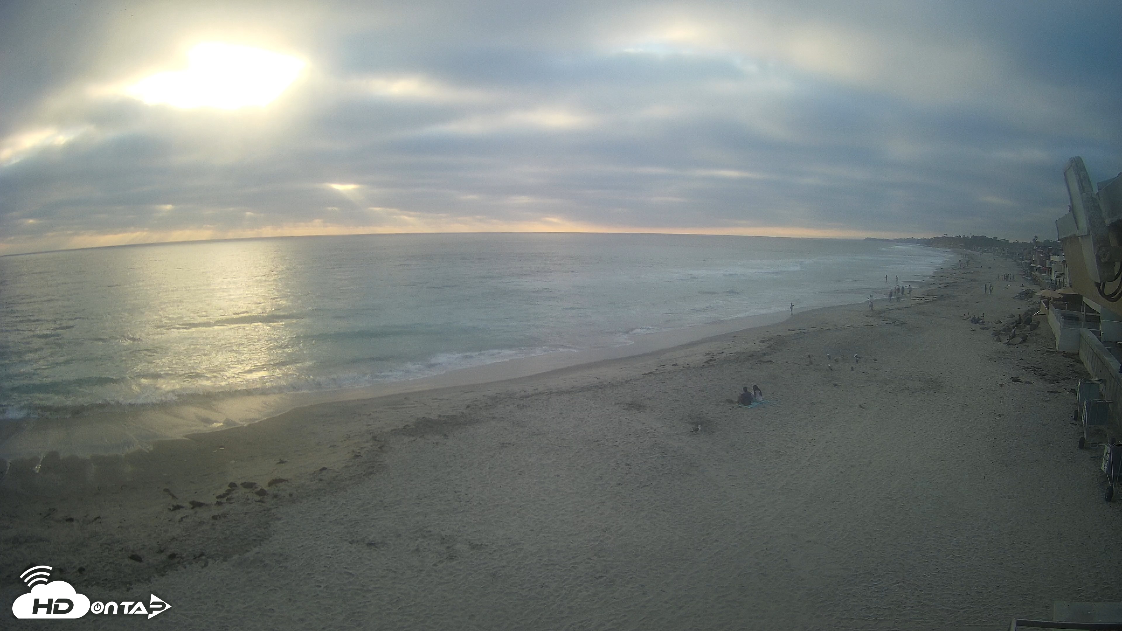 Snapshot of 17th St. Del Mar Beach - 4K NW View Live Cam taken Jun 24, 2026, 7:15pm PDT