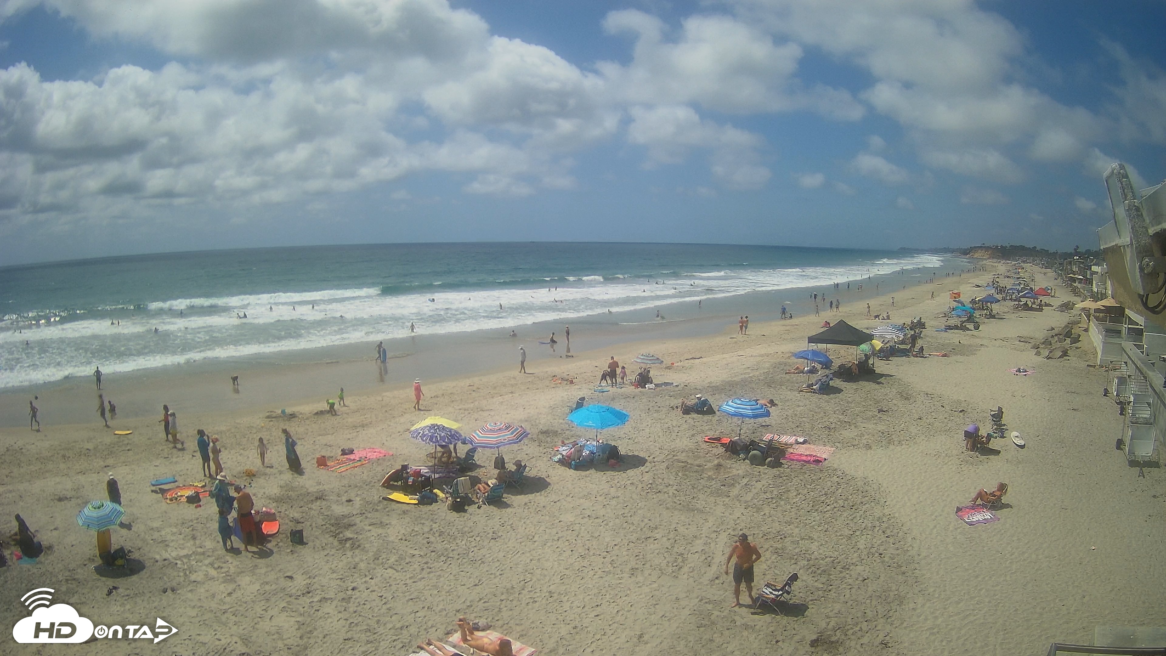 Snapshot of 17th St. Del Mar Beach - 4K NW View Live Cam taken Jun 30, 2026, 2:42pm PDT