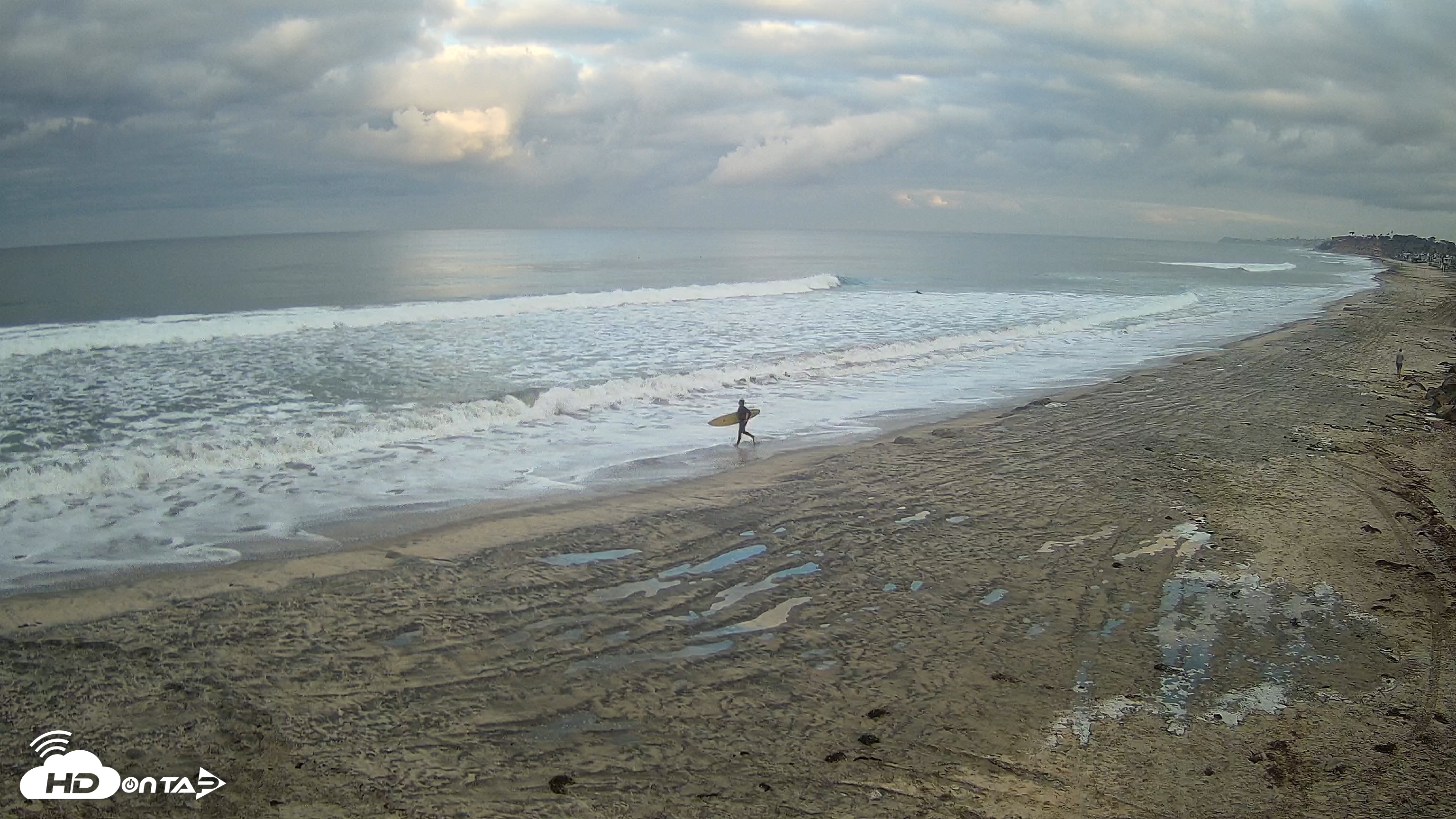 Snapshot of 17th St. Del Mar Beach - 4K NW View Live Cam taken Nov 5, 2025, 7:02am PST