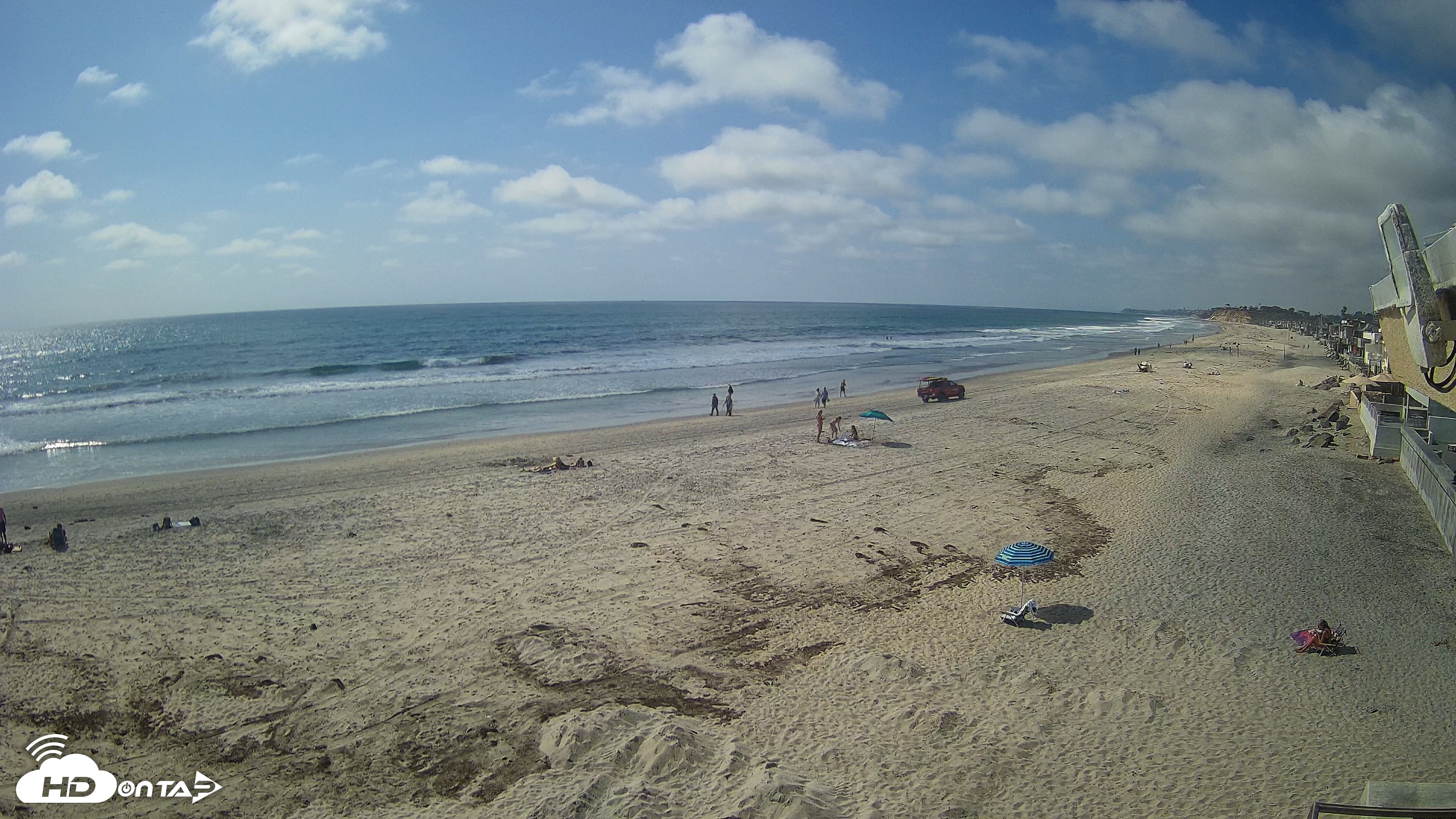 Snapshot of 17th St. Del Mar Beach - 4K NW View Live Cam taken May 15, 2026, 3:48pm PDT