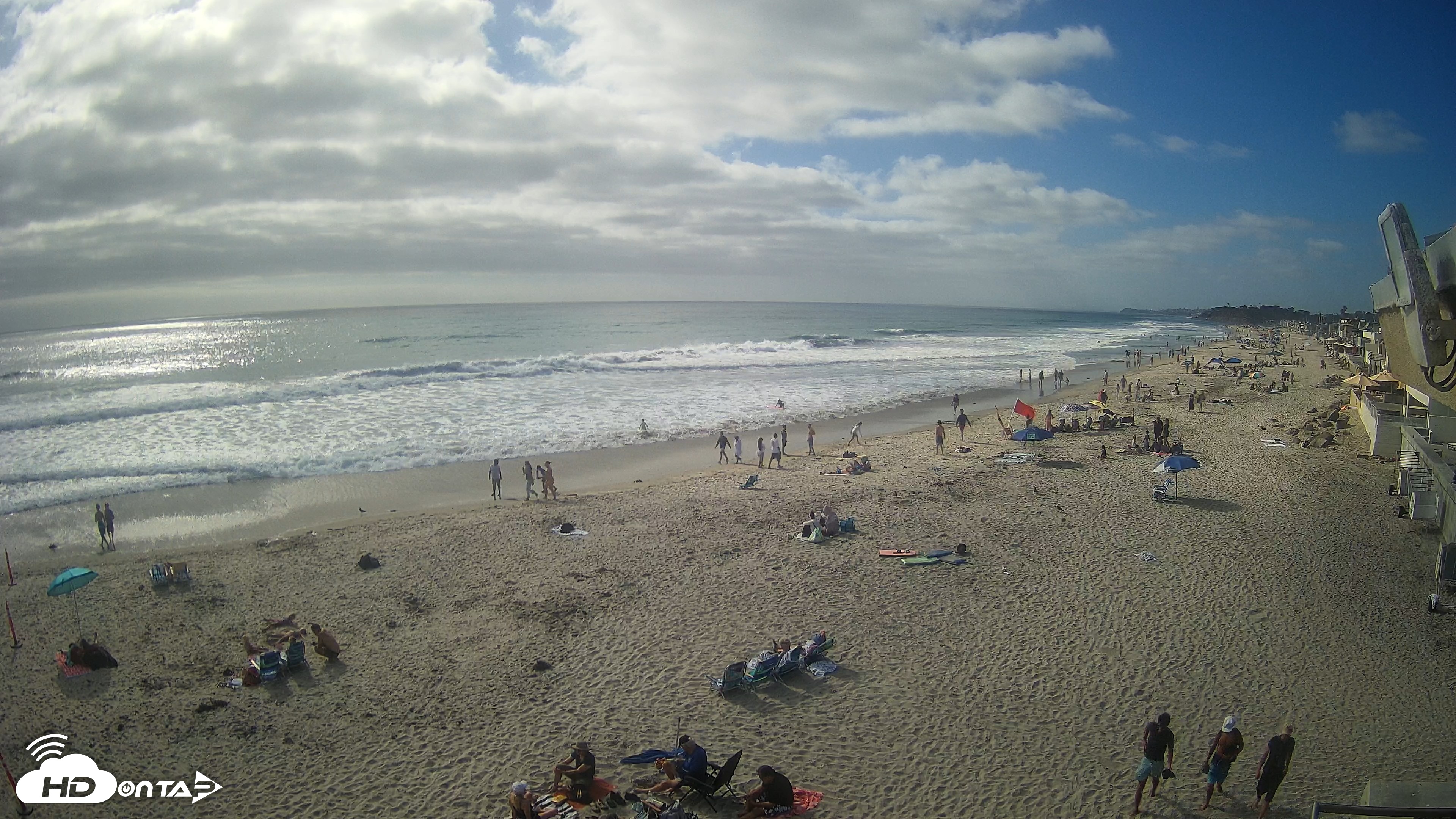 Snapshot of 17th St. Del Mar Beach - 4K NW View Live Cam taken Jun 28, 2026, 5:07pm PDT