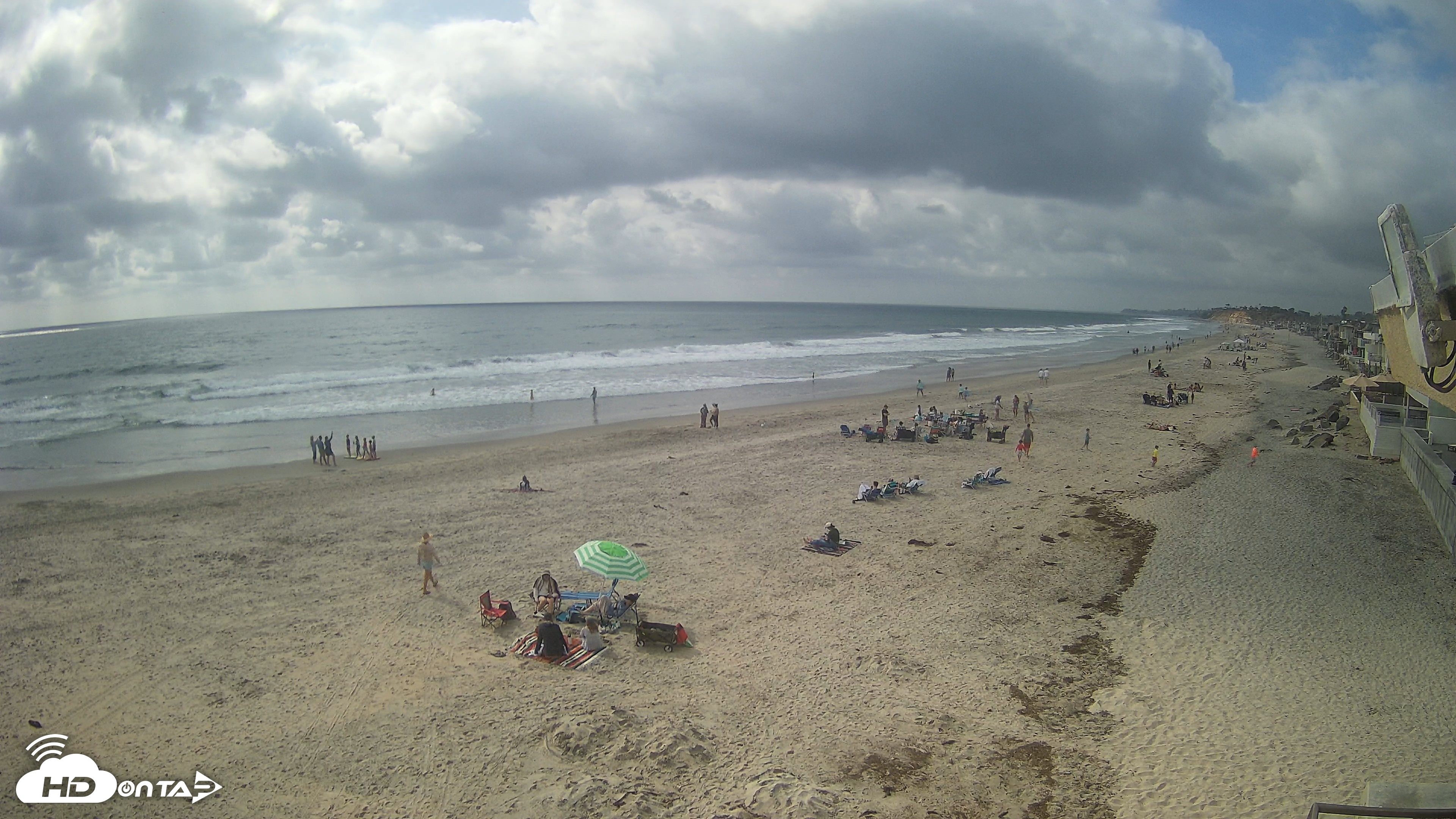 Snapshot of 17th St. Del Mar Beach - 4K NW View Live Cam taken May 16, 2026, 4:24pm PDT