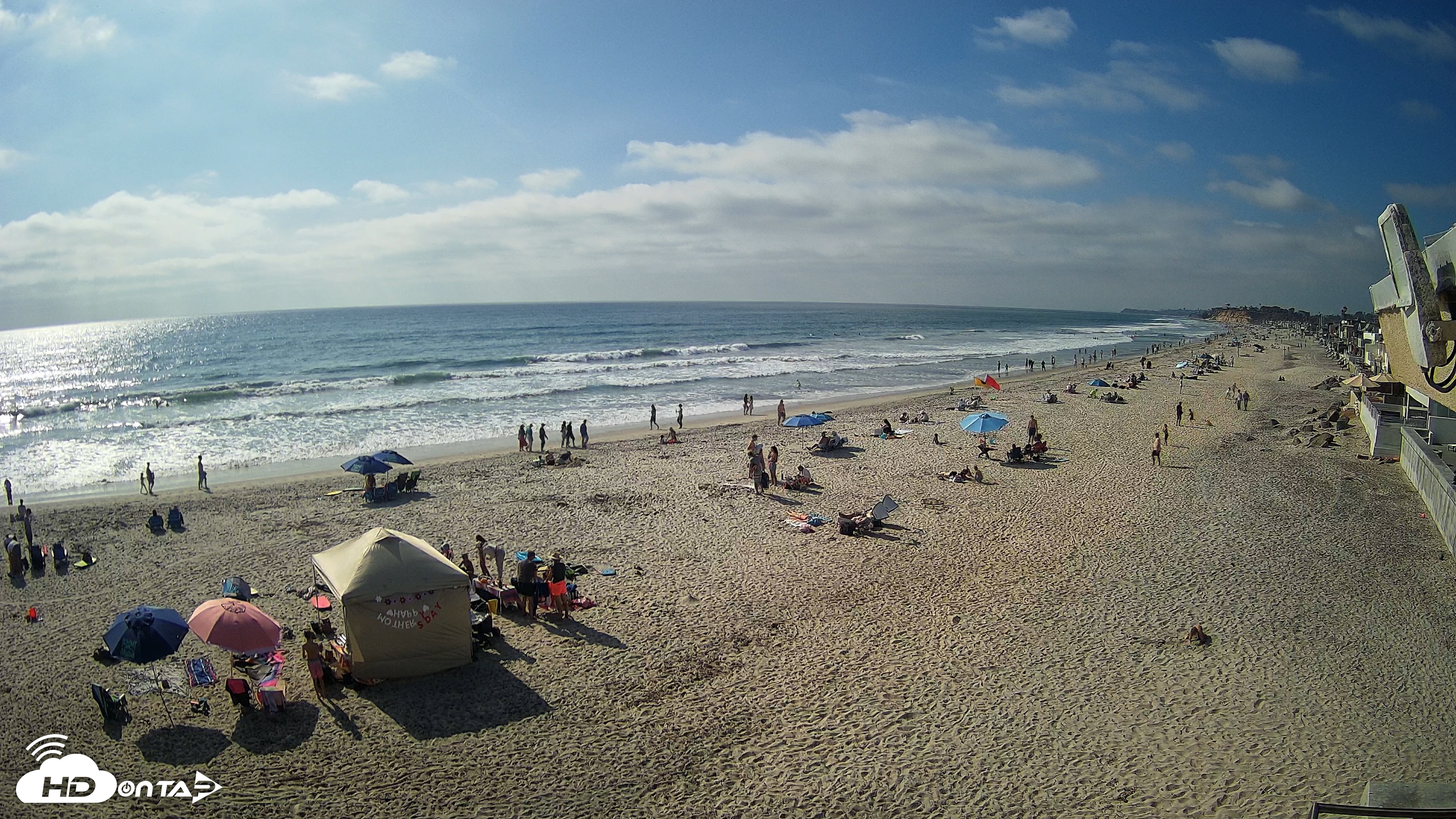 Snapshot of 17th St. Del Mar Beach - 4K NW View Live Cam taken May 10, 2026, 4:40pm PDT