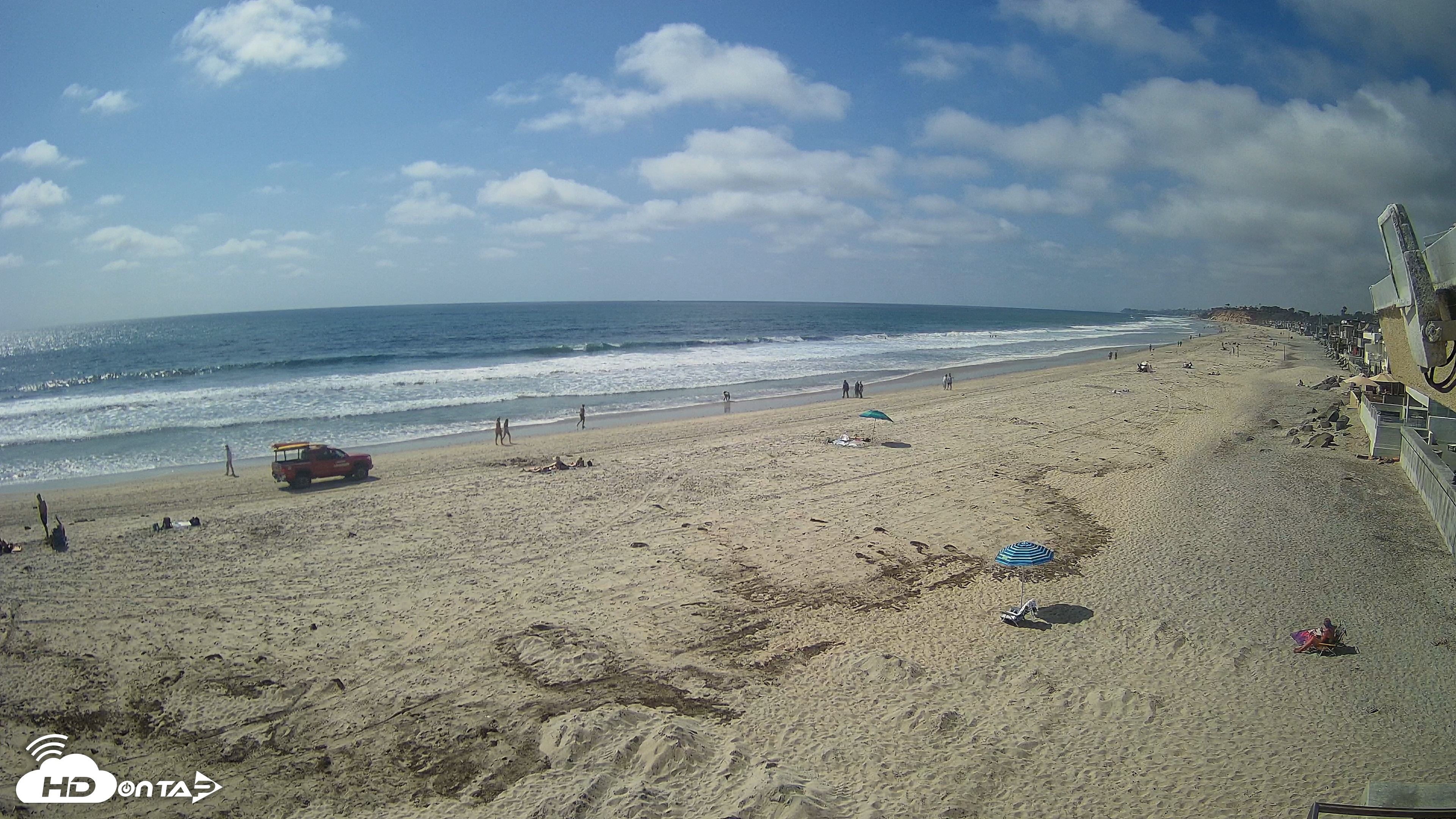 Snapshot of 17th St. Del Mar Beach - 4K NW View Live Cam taken May 15, 2026, 3:48pm PDT