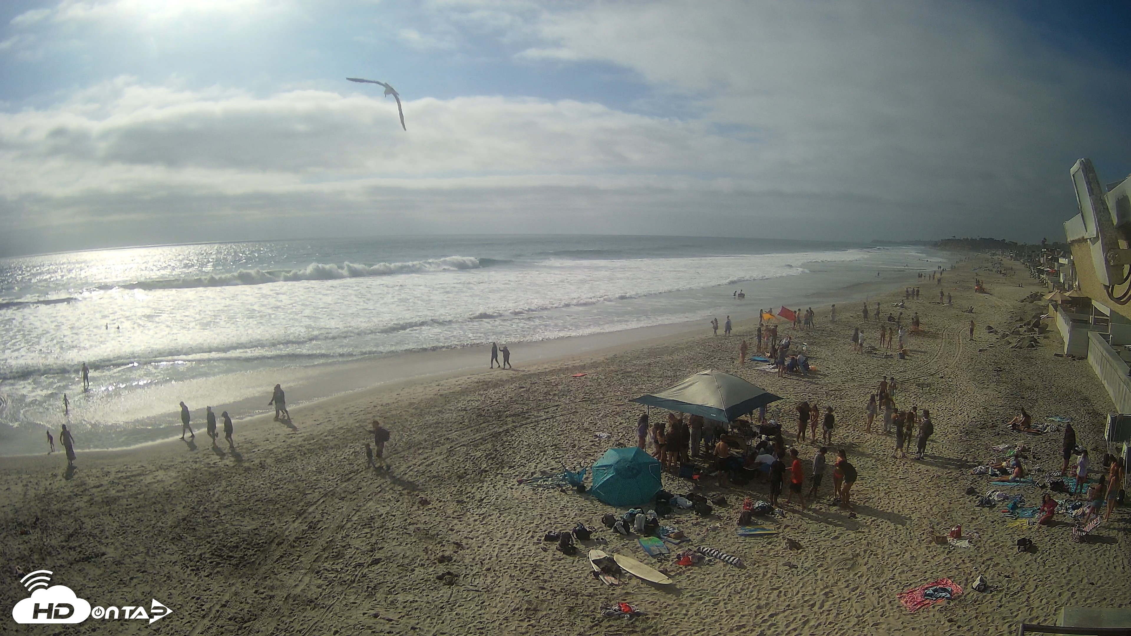 Snapshot of 17th St. Del Mar Beach - 4K NW View Live Cam taken Jun 5, 2026, 5:17pm PDT