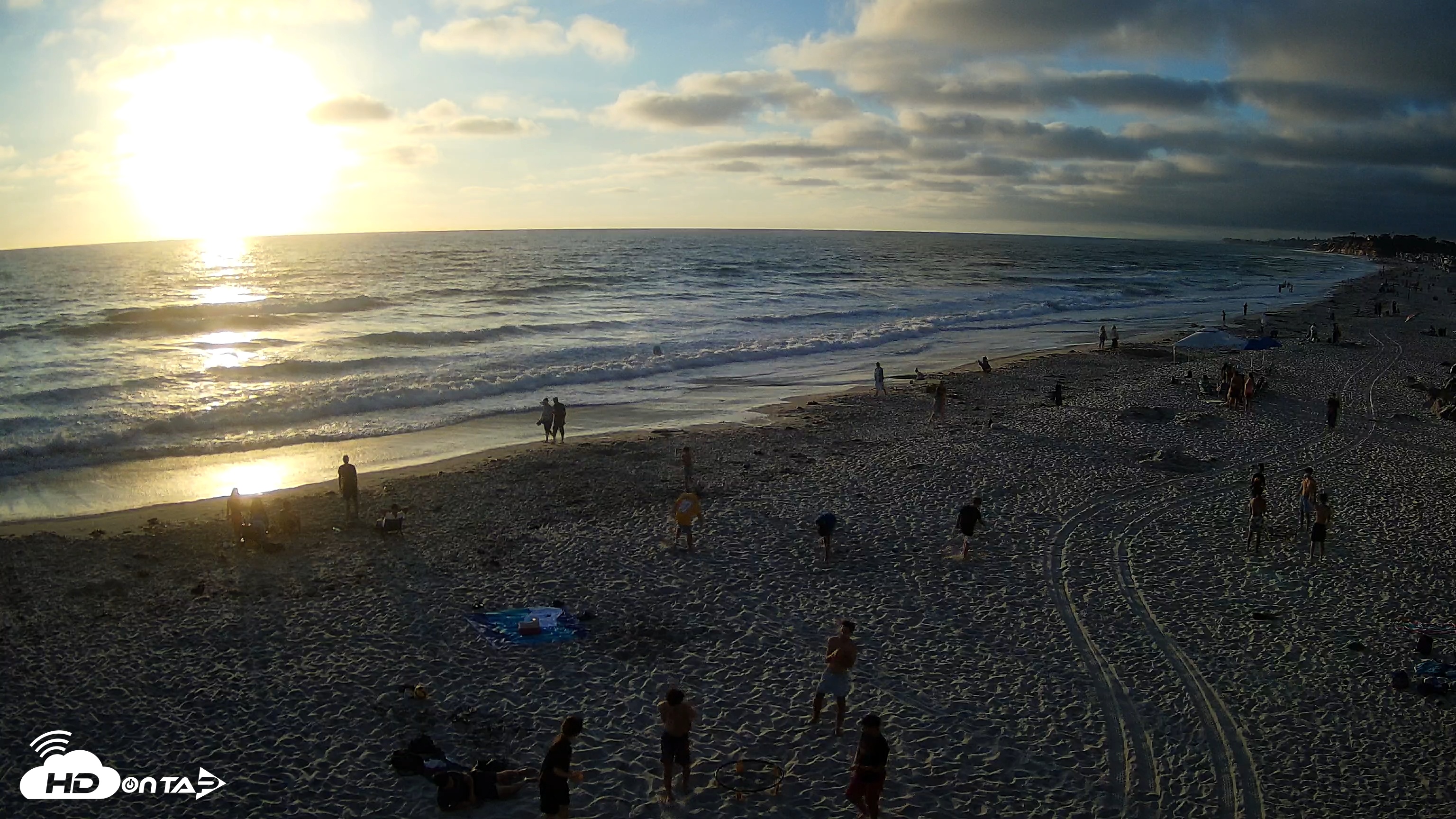 Snapshot of 17th St. Del Mar Beach - 4K NW View Live Cam taken Jul 23, 2025, 7:21pm PDT