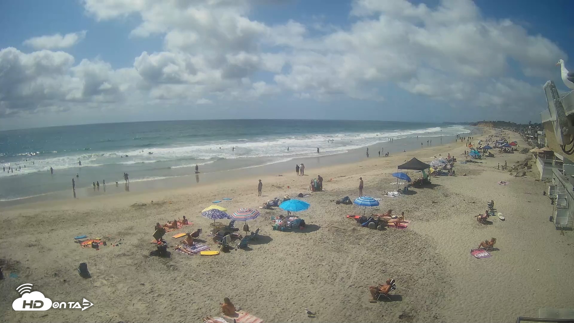 Snapshot of 17th St. Del Mar Beach - 4K NW View Live Cam taken Jun 30, 2026, 3:08pm PDT