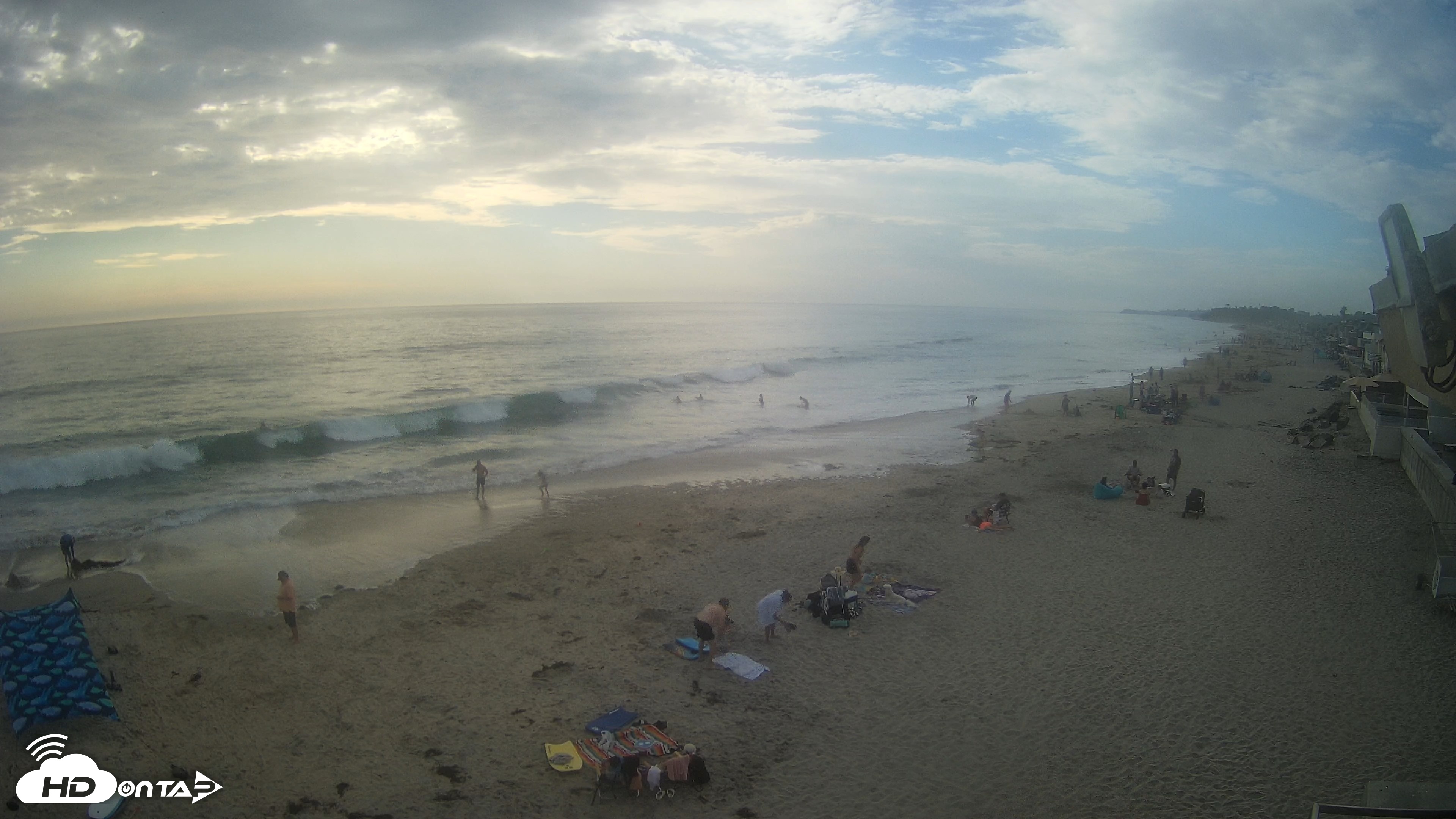 Snapshot of 17th St. Del Mar Beach - 4K NW View Live Cam taken Jul 12, 2026, 6:18pm PDT
