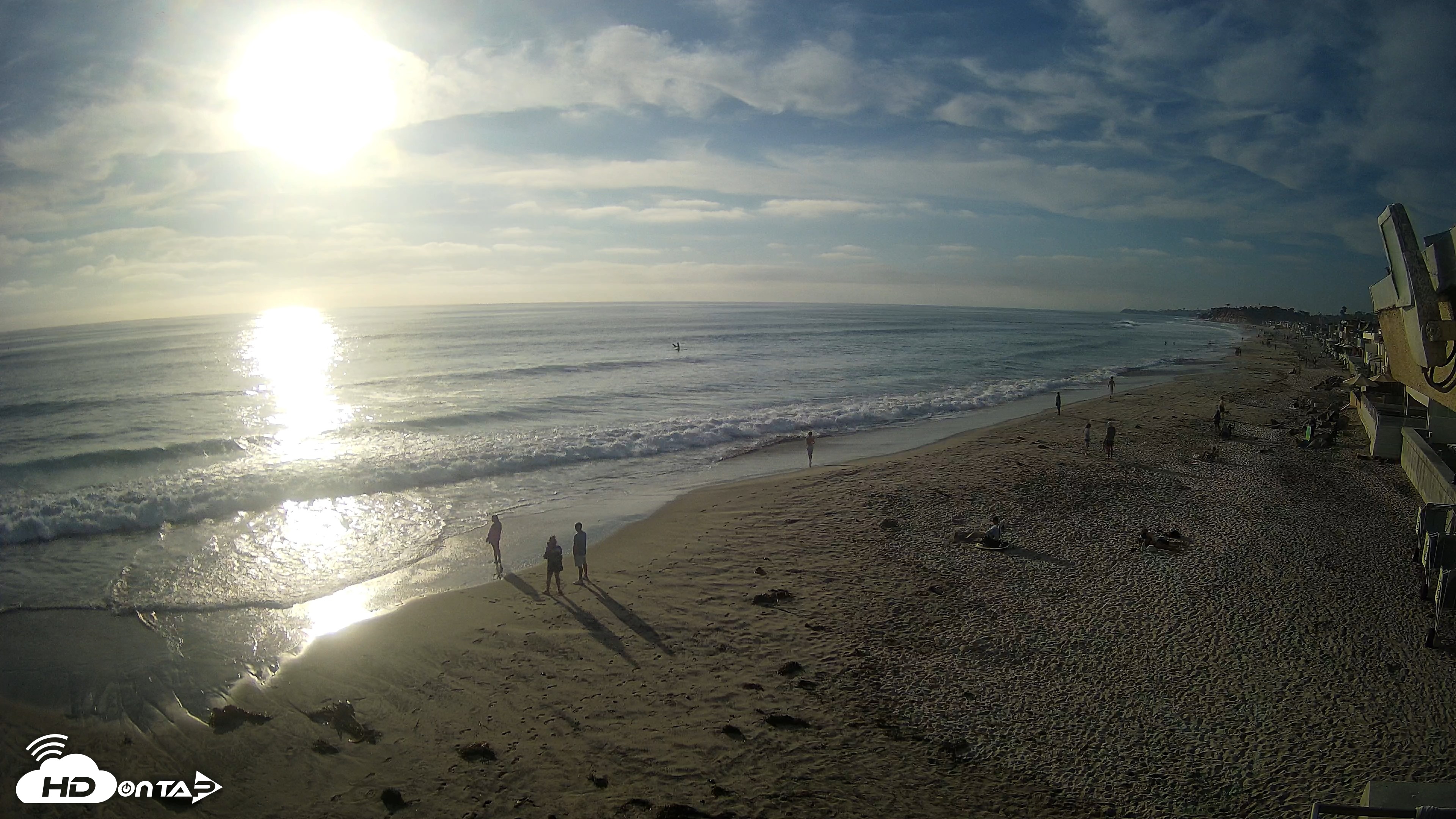 Snapshot of 17th St. Del Mar Beach - 4K NW View Live Cam taken Jun 11, 2026, 6:38pm PDT