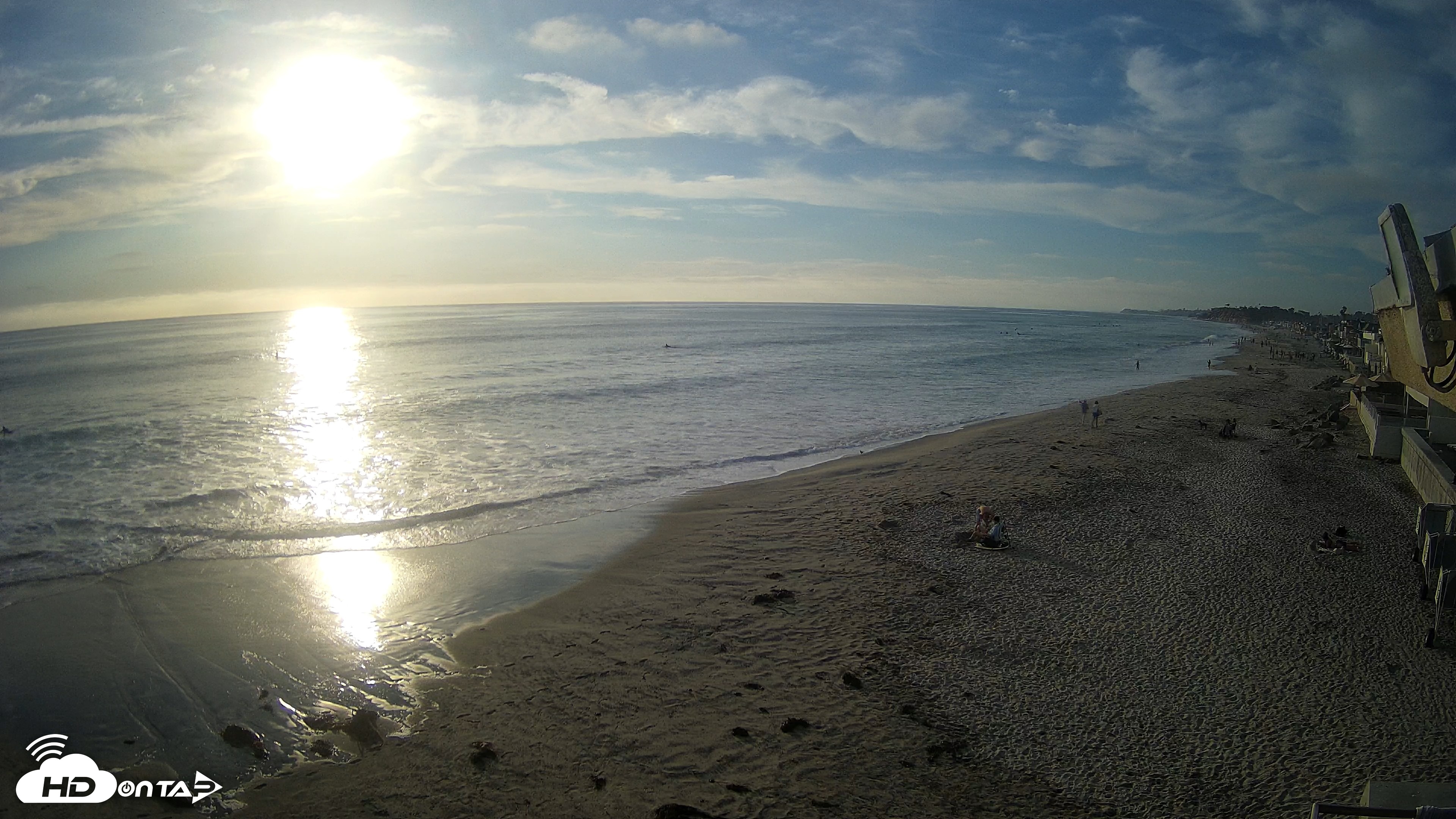 Snapshot of 17th St. Del Mar Beach - 4K NW View Live Cam taken Jun 11, 2026, 6:51pm PDT