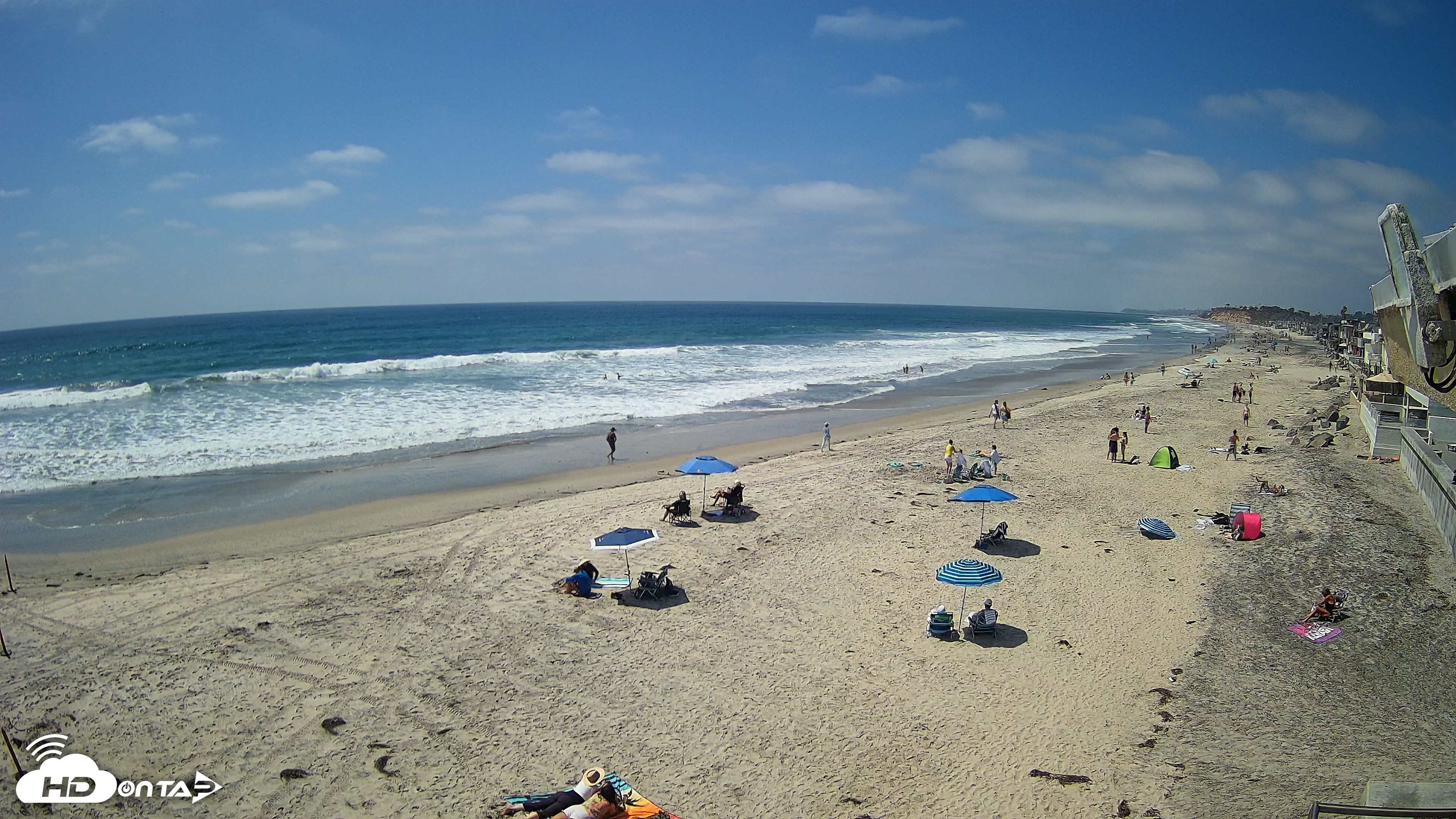 Snapshot of 17th St. Del Mar Beach - 4K NW View Live Cam taken May 21, 2026, 2:41pm PDT