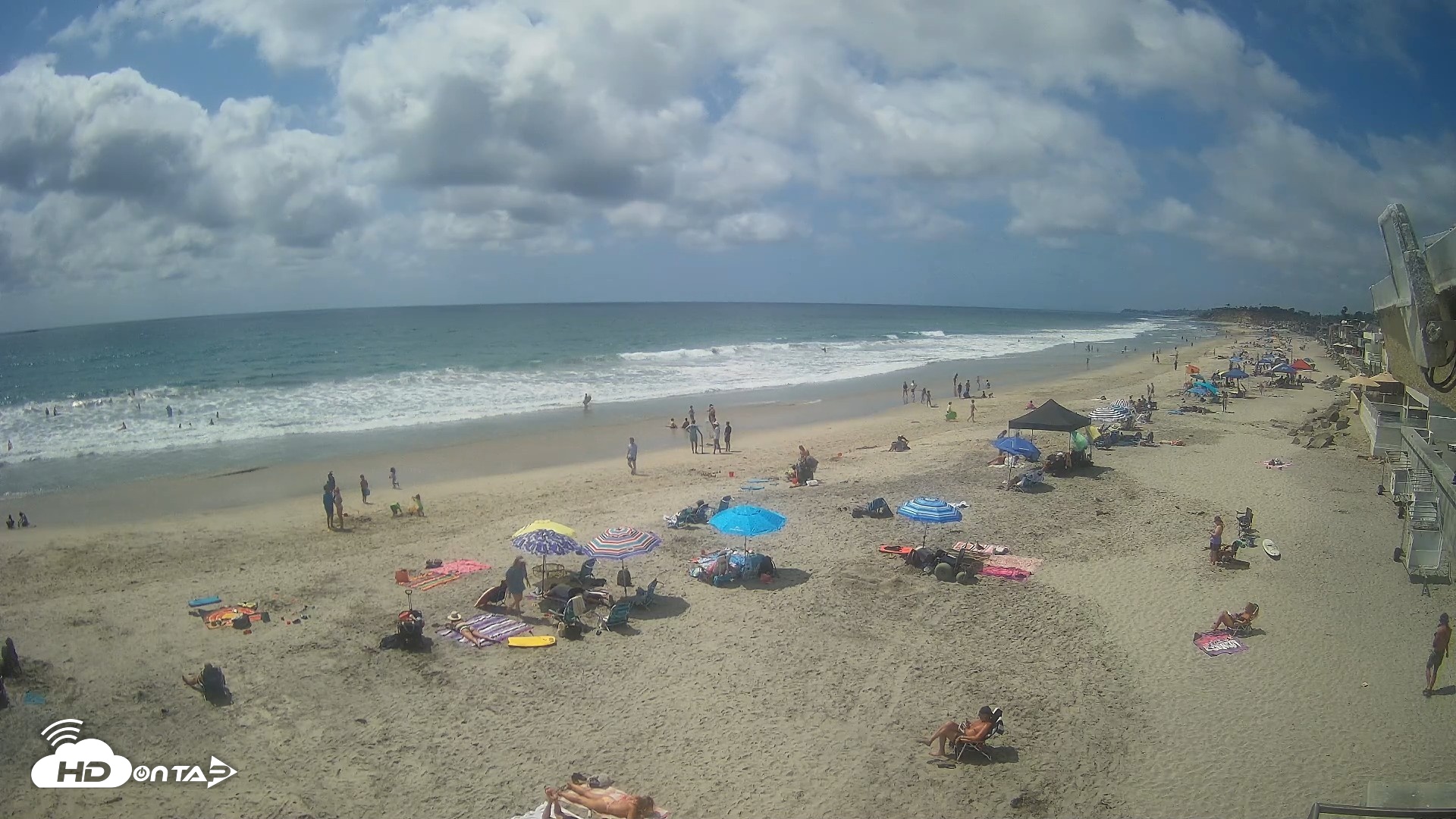 Snapshot of 17th St. Del Mar Beach - 4K NW View Live Cam taken Jun 30, 2026, 3:01pm PDT