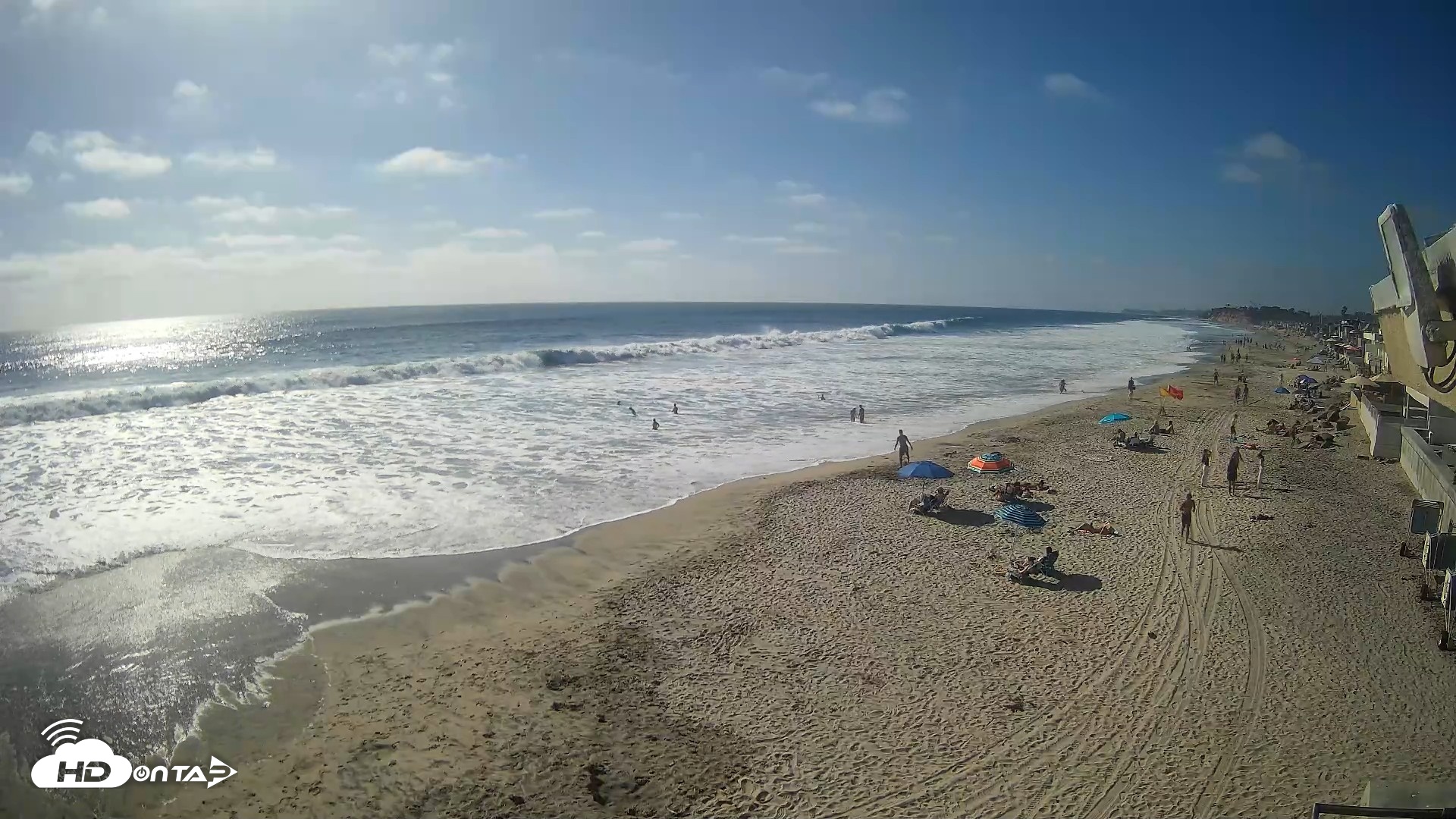 Snapshot of 17th St. Del Mar Beach - 4K NW View Live Cam taken Jun 9, 2026, 5:01pm PDT