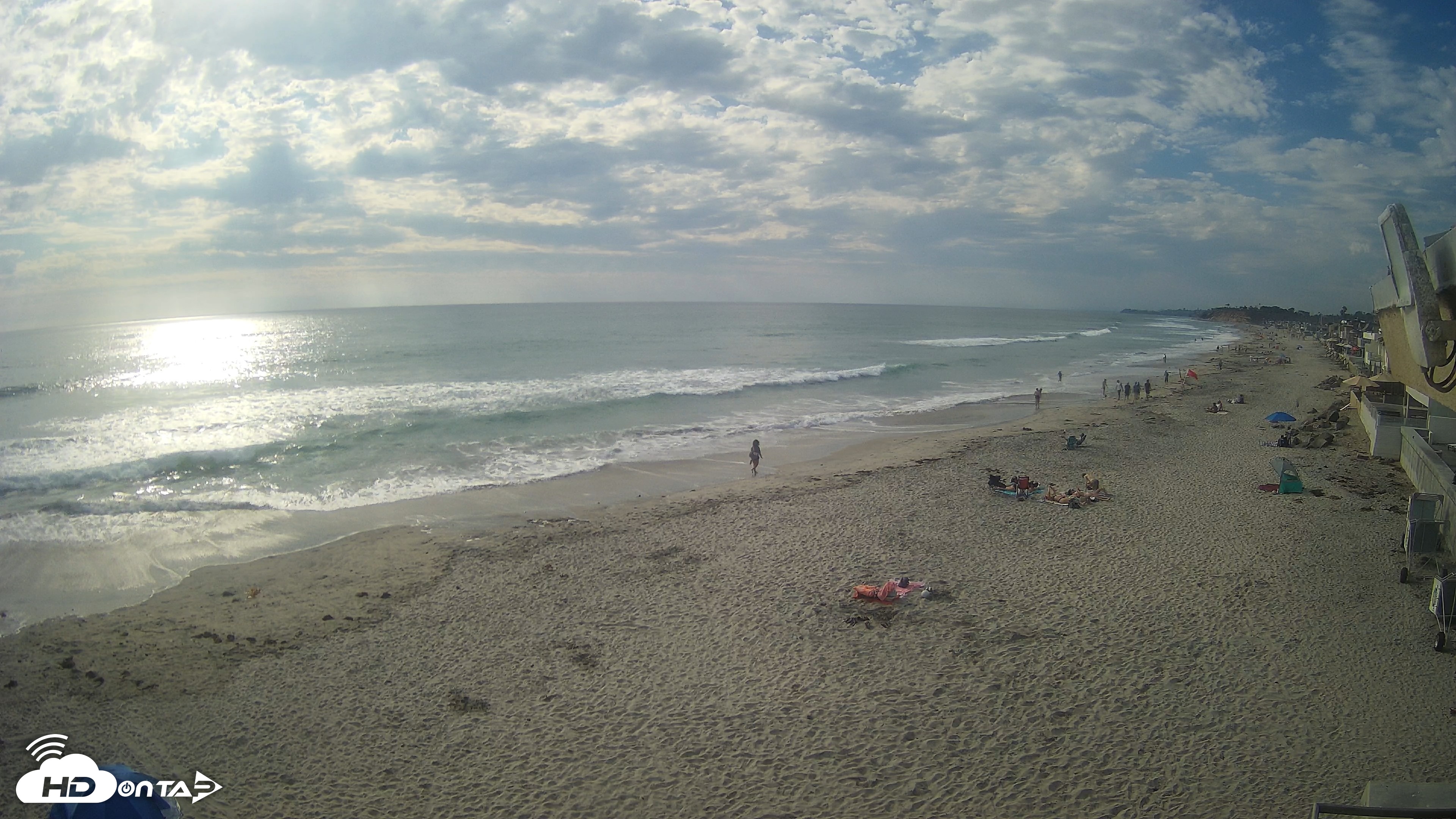 Snapshot of 17th St. Del Mar Beach - 4K NW View Live Cam taken Jun 23, 2026, 5:32pm PDT