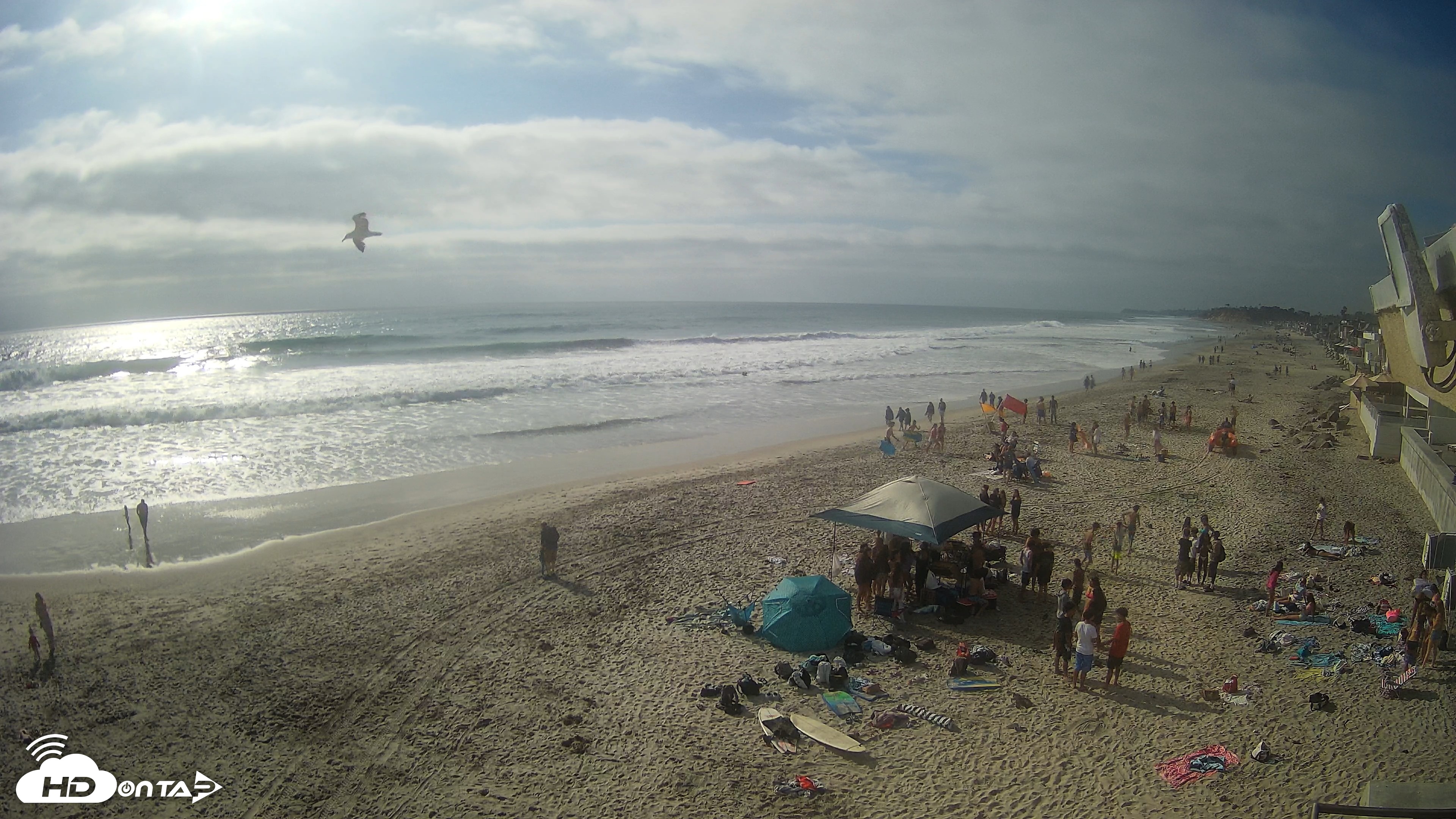 Snapshot of 17th St. Del Mar Beach - 4K NW View Live Cam taken Jun 5, 2026, 5:16pm PDT
