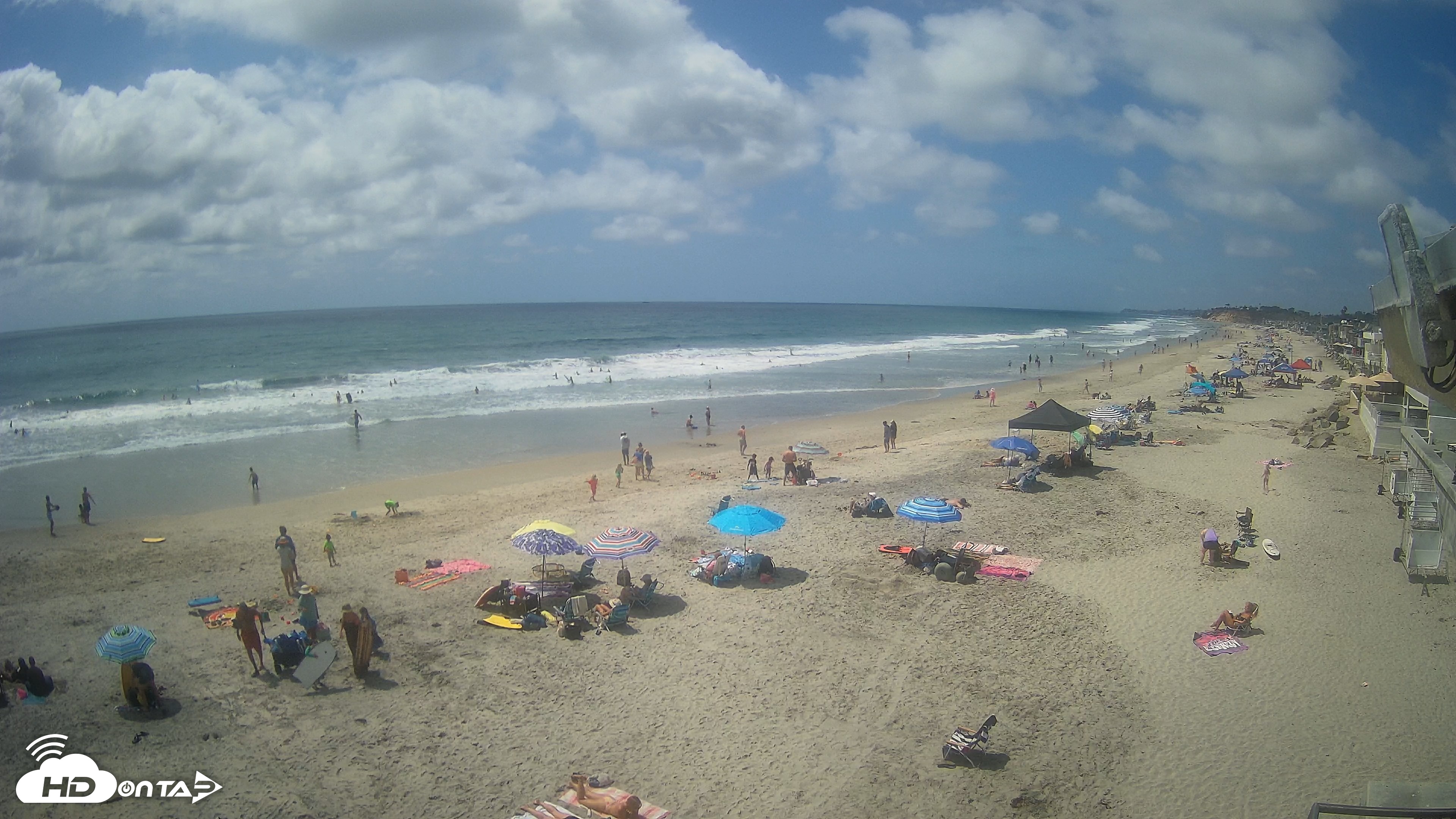 Snapshot of 17th St. Del Mar Beach - 4K NW View Live Cam taken Jun 30, 2026, 2:43pm PDT