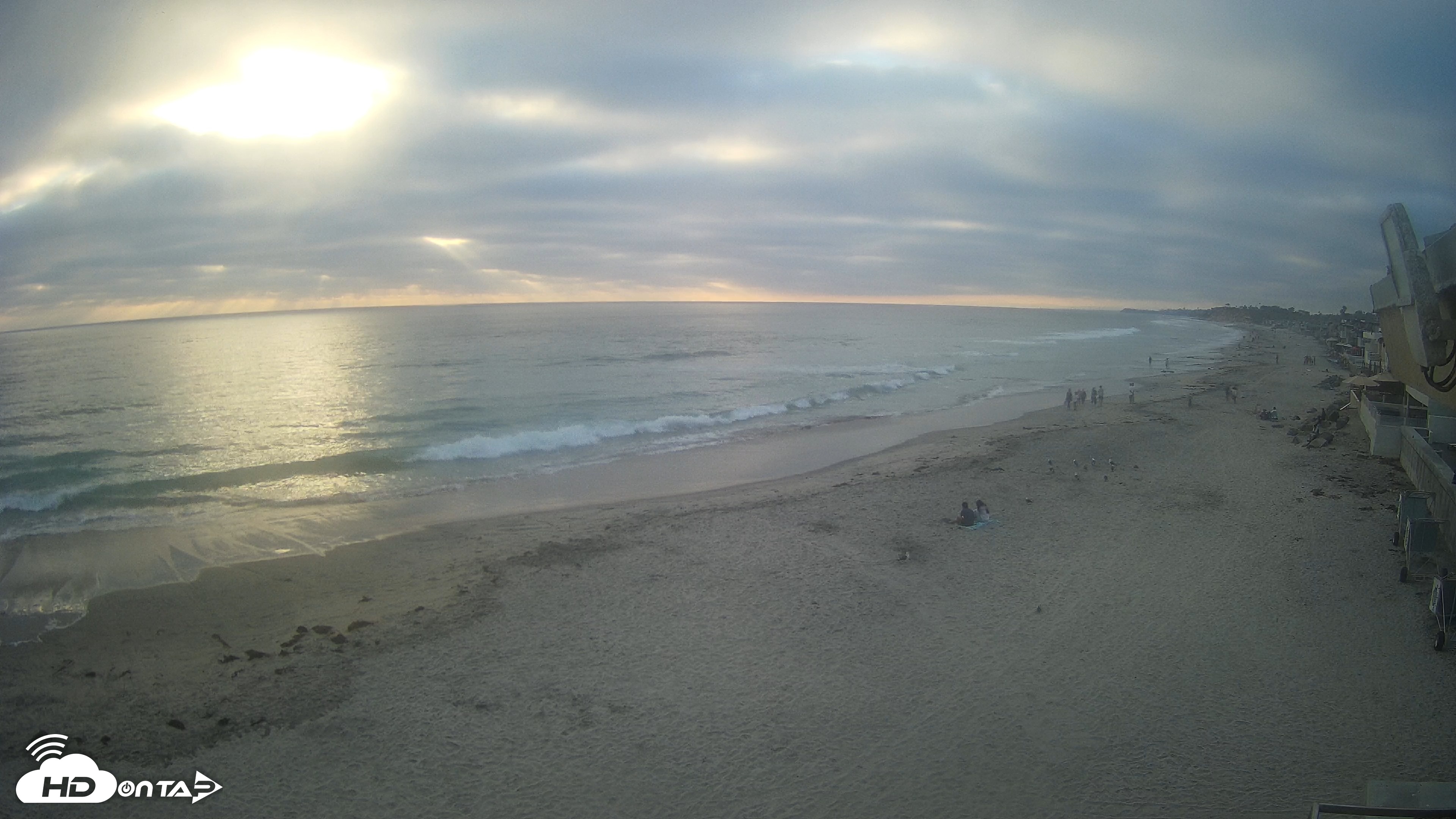 Snapshot of 17th St. Del Mar Beach - 4K NW View Live Cam taken Jun 24, 2026, 7:16pm PDT