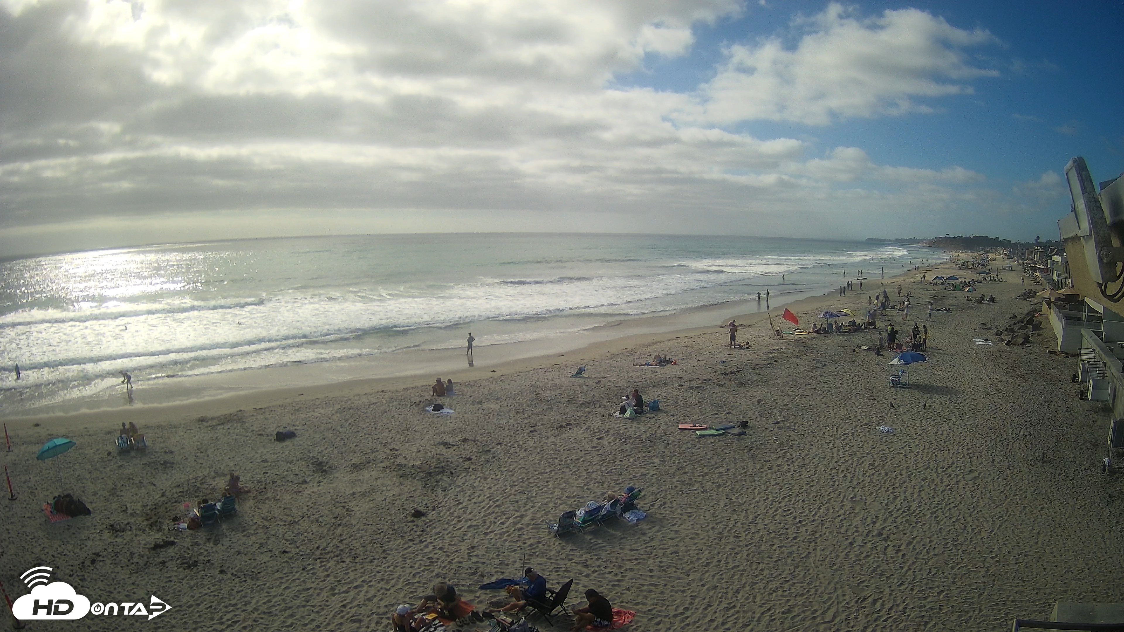 Snapshot of 17th St. Del Mar Beach - 4K NW View Live Cam taken Jun 28, 2026, 5:13pm PDT