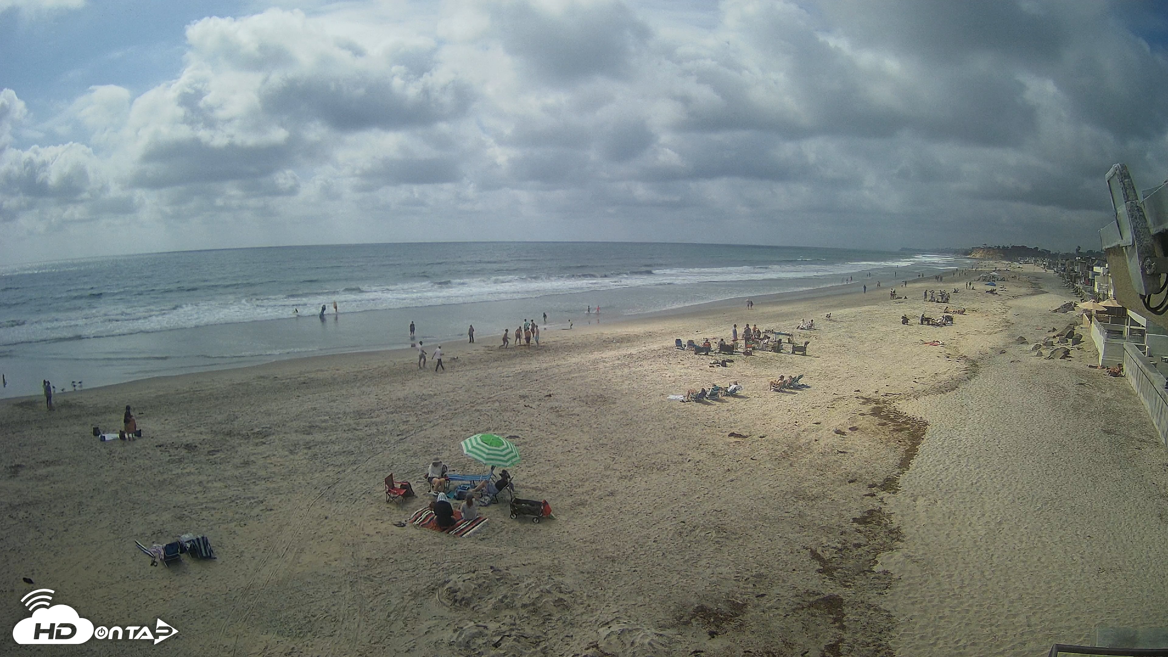 Snapshot of 17th St. Del Mar Beach - 4K NW View Live Cam taken May 16, 2026, 3:40pm PDT